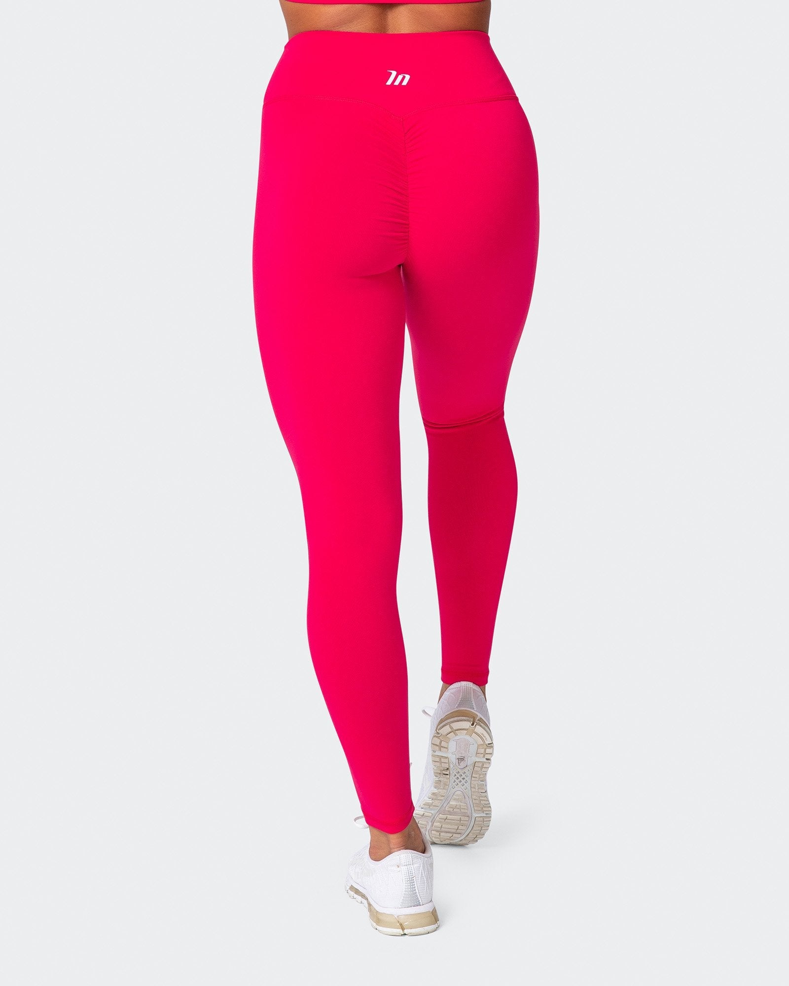 Signature Scrunch Ankle Length Leggings - Hot Pink-Leggings-XXS-MNAPPRL10256-MNAPPRL10256-4-Muscle Nation