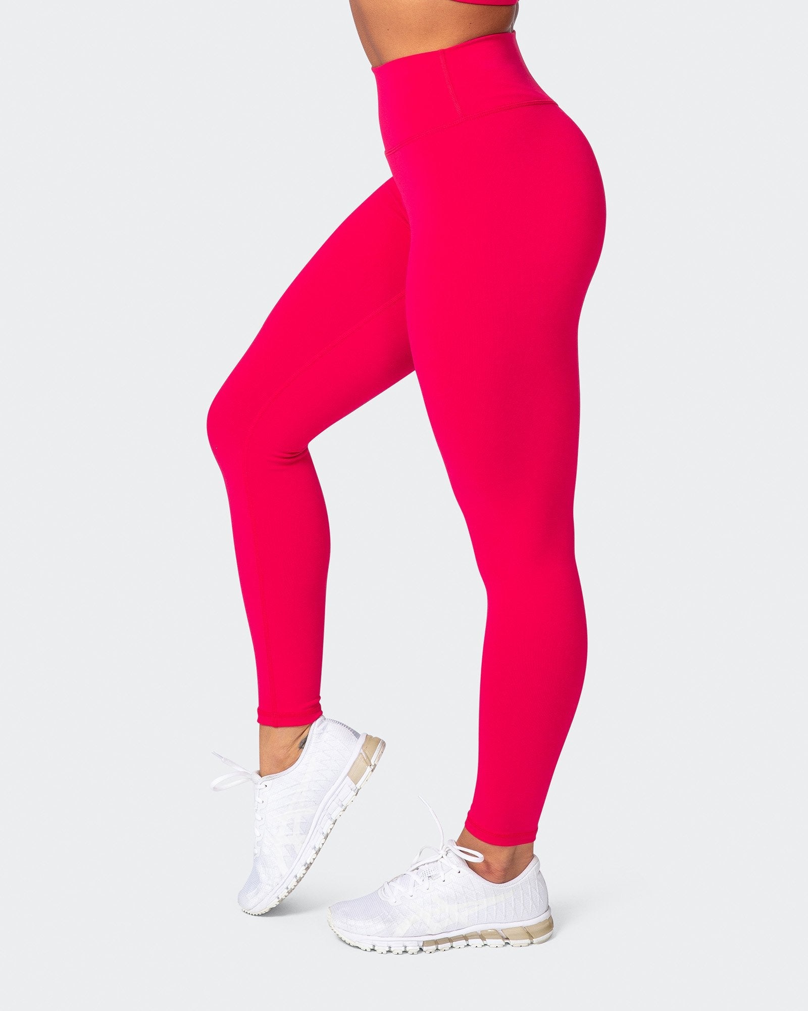 Signature Scrunch Ankle Length Leggings - Hot Pink-Leggings-XXS-MNAPPRL10256-MNAPPRL10256-5-Muscle Nation