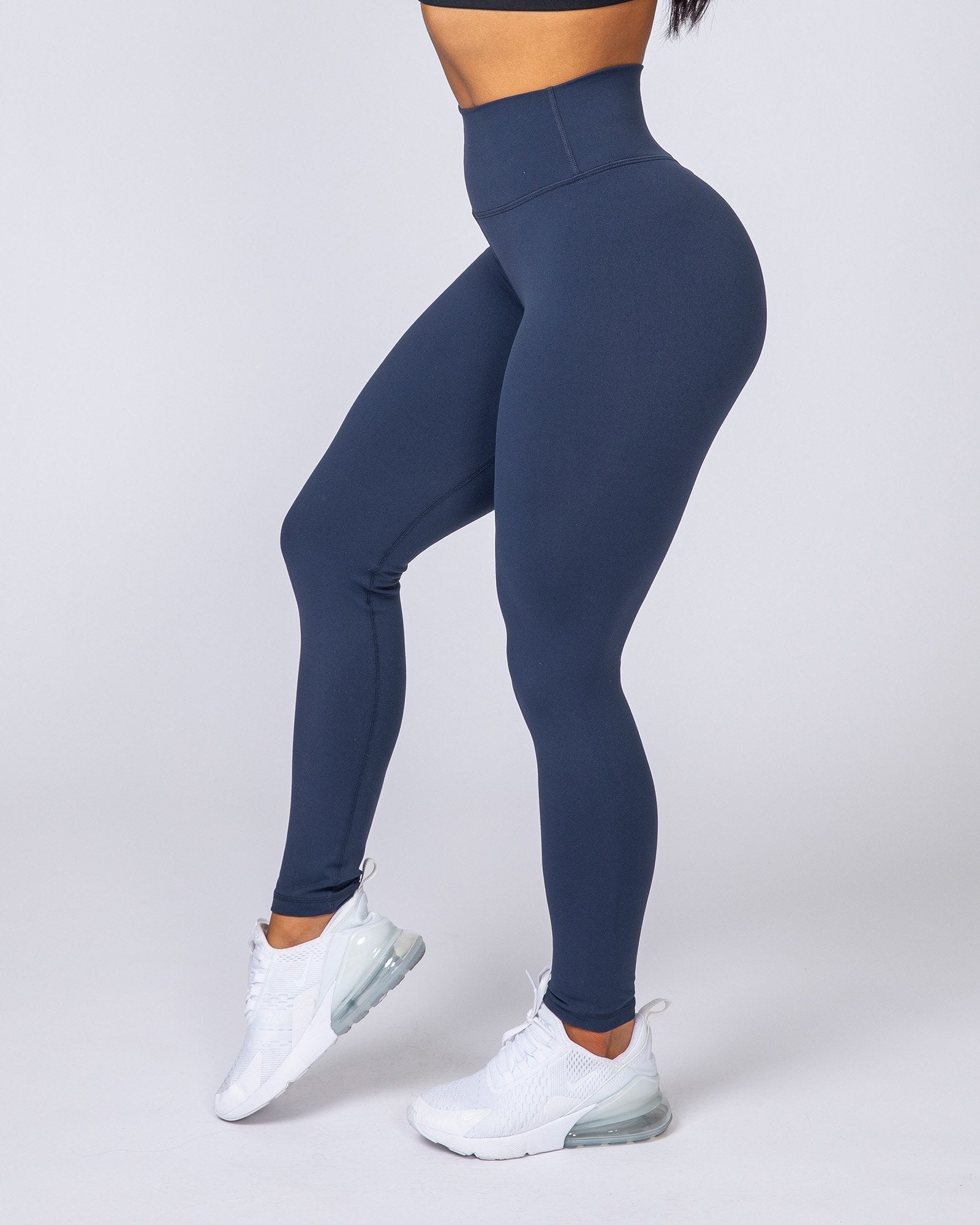 Signature Scrunch Ankle Length Leggings - Navy-Leggings-XXS-MNAPPRL7524-MNAPPRL7524-4-Muscle Nation