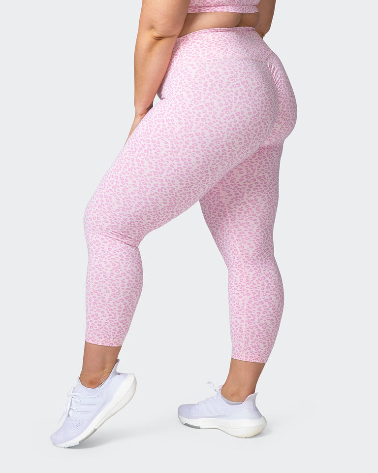 Signature Scrunch 7/8 Leggings - Rose Quartz Mini Cheetah Print-Leggings-XXS-042207RQMCH-XXS-MNAPPRL14564-1-Muscle Nation