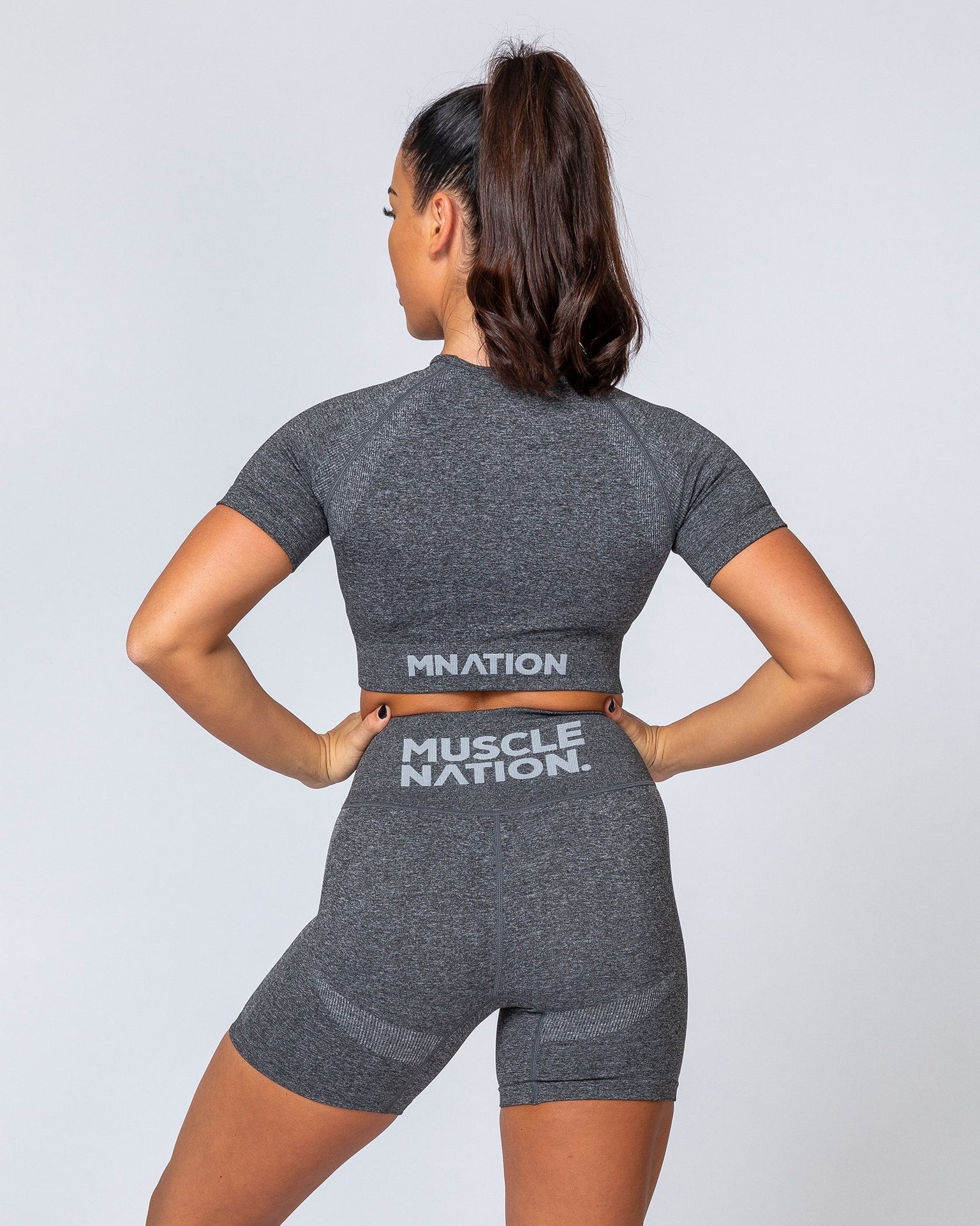 Classic Seamless Tee - Charcoal Marl-Tops-XS-MNAPPRL9282-MNAPPRL9282-10-Muscle Nation