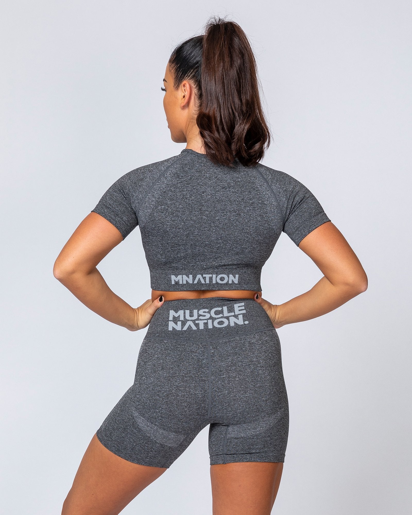 Classic Seamless Tee - Charcoal Marl-Tops-XS-MNAPPRL9282-MNAPPRL9282-10-Muscle Nation