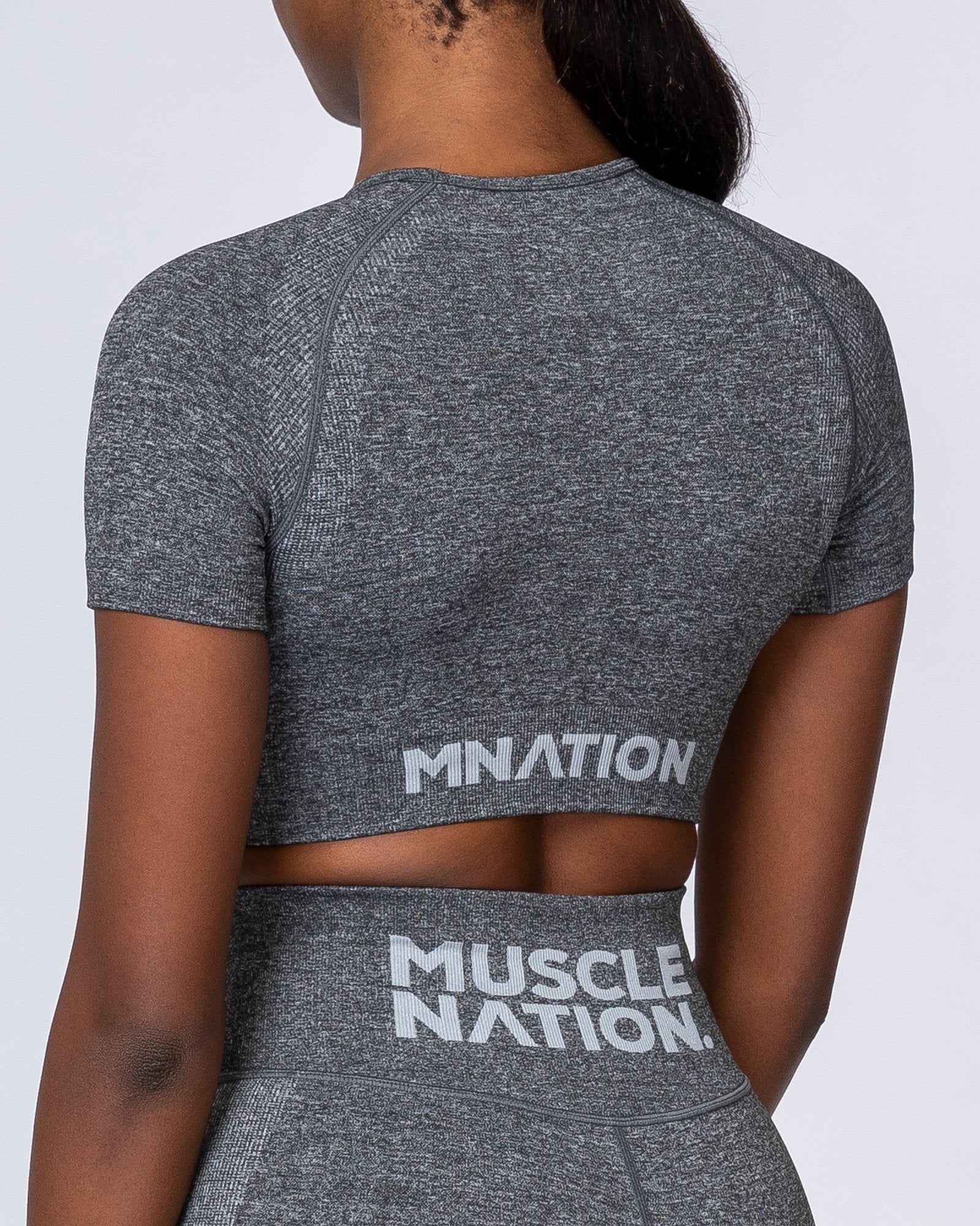 Classic Seamless Tee - Charcoal Marl-Tops-XS-MNAPPRL9282-MNAPPRL9282-12-Muscle Nation
