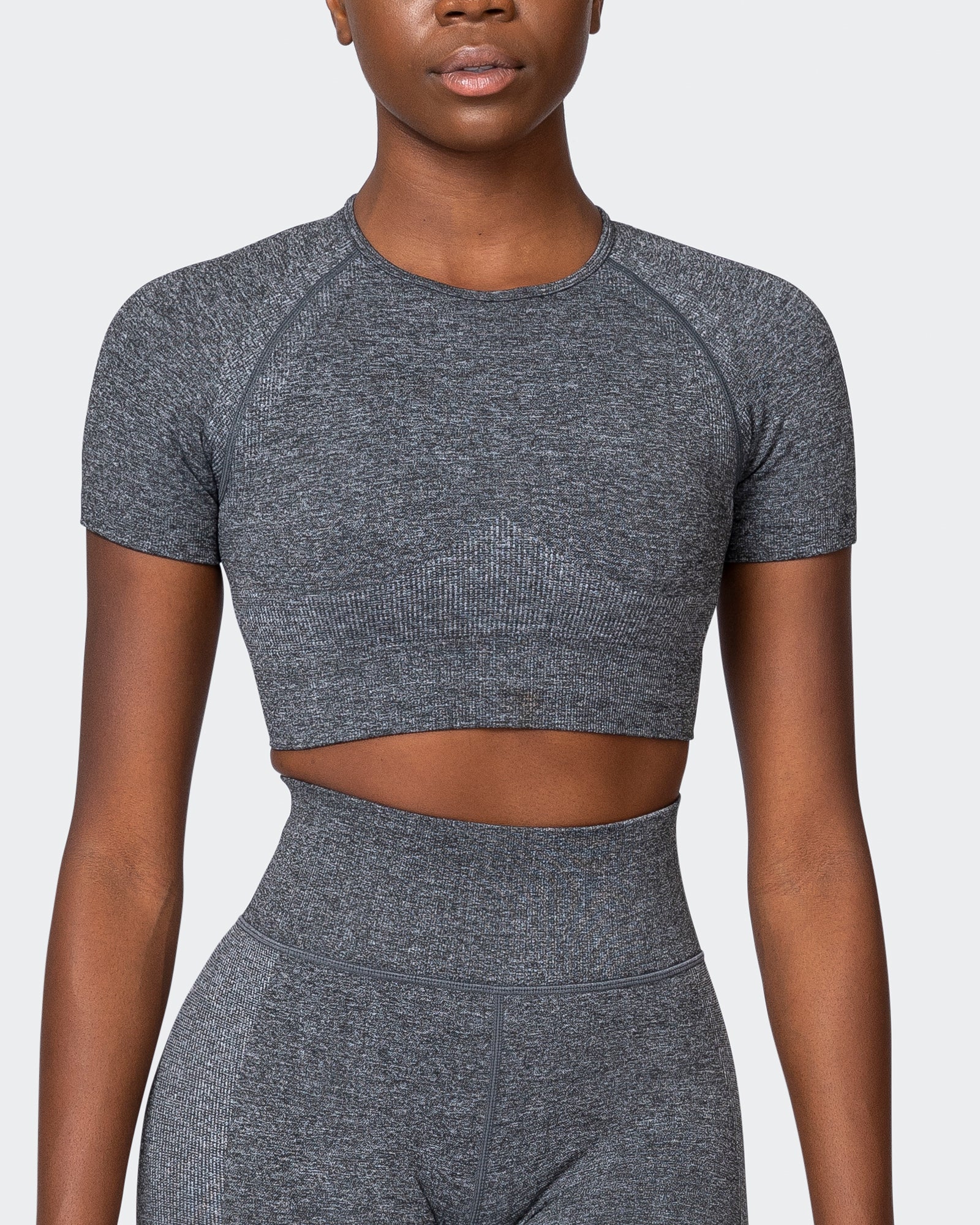 Classic Seamless Tee - Charcoal Marl-Tops-XS-MNAPPRL9282-MNAPPRL9282-3-Muscle Nation