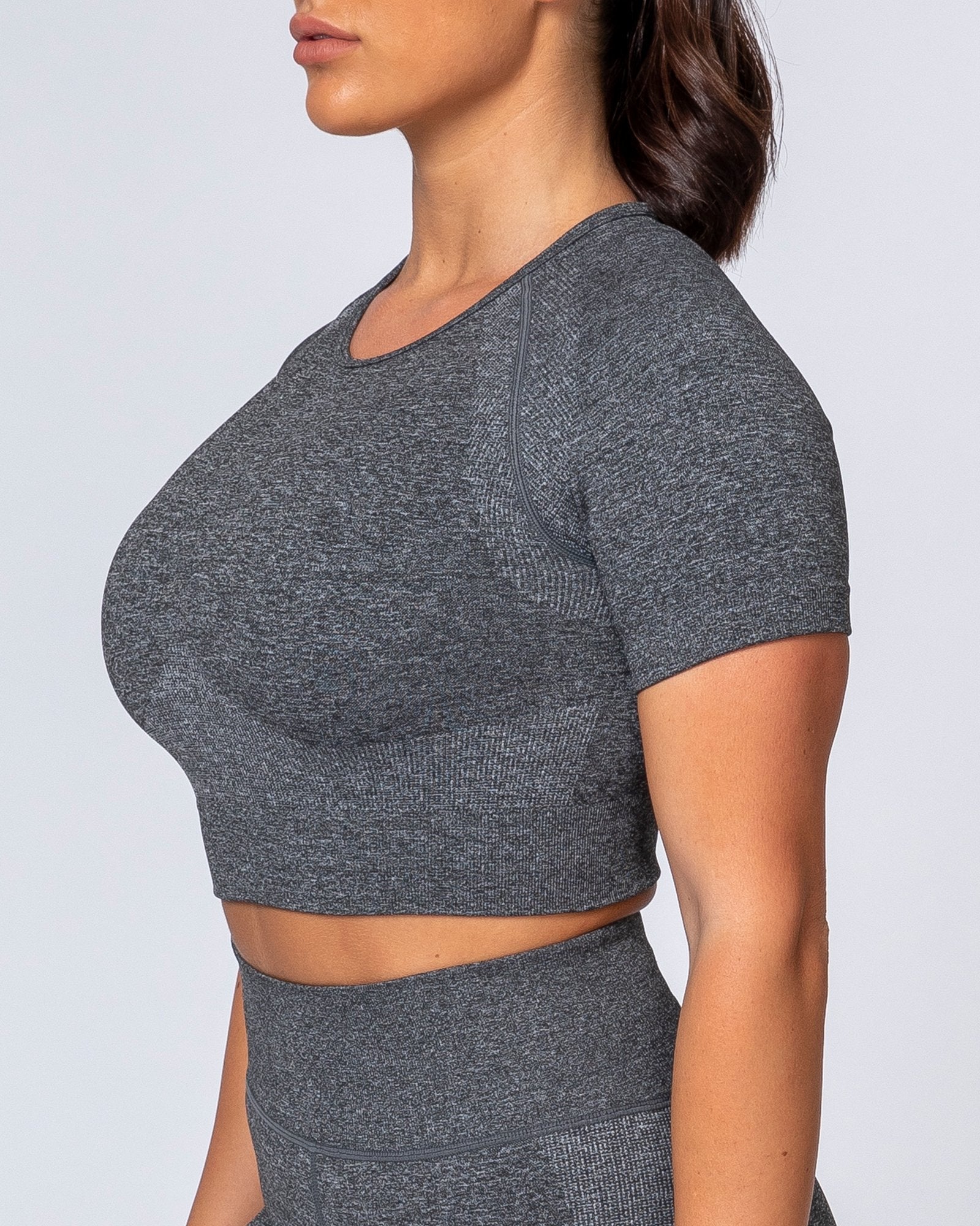 Classic Seamless Tee - Charcoal Marl-Tops-XS-MNAPPRL9282-MNAPPRL9282-6-Muscle Nation