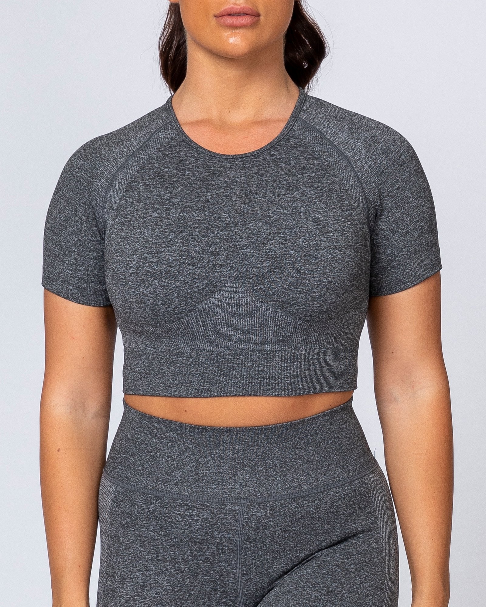 Classic Seamless Tee - Charcoal Marl-Tops-XS-MNAPPRL9282-MNAPPRL9282-7-Muscle Nation