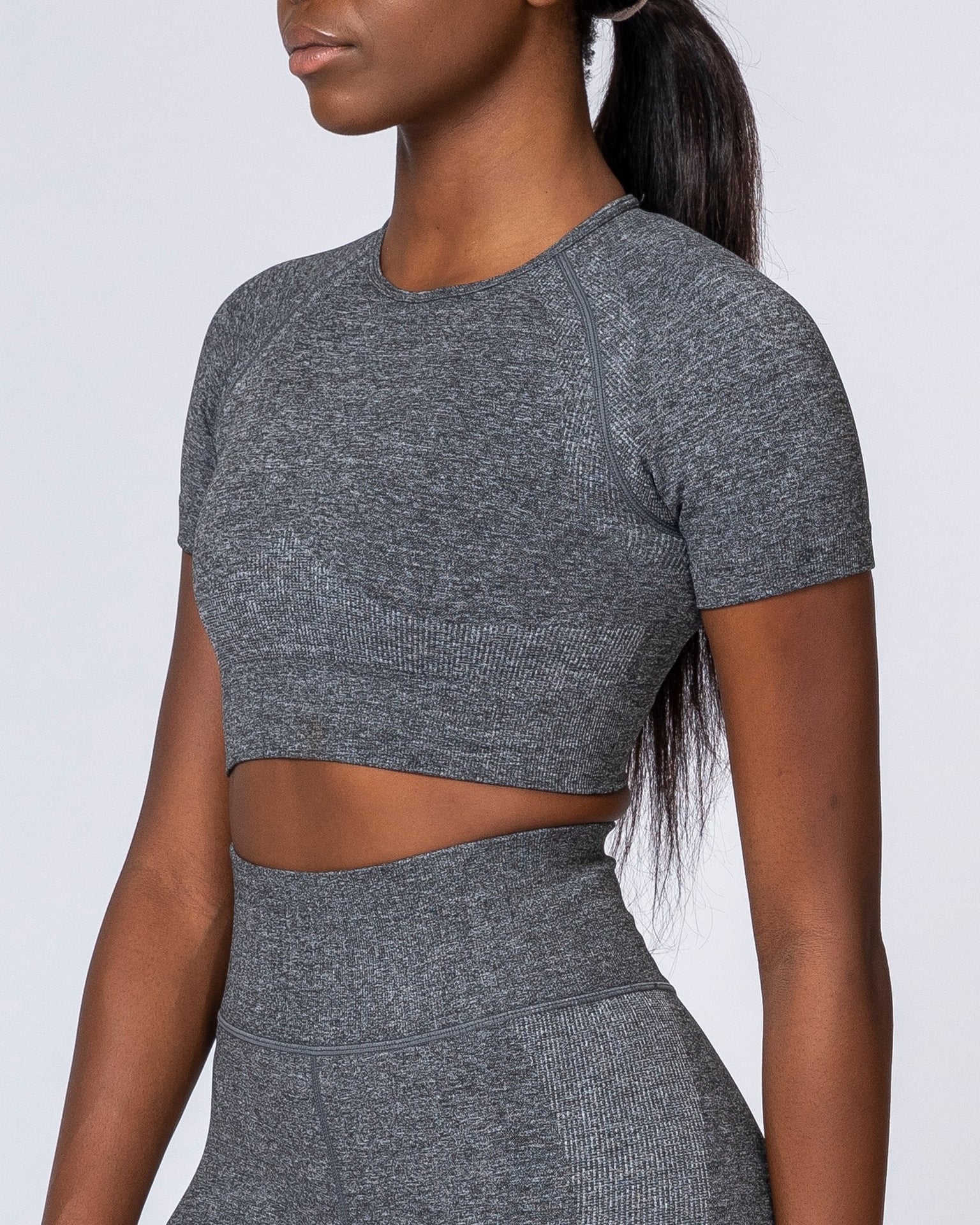 Classic Seamless Tee - Charcoal Marl-Tops-XS-MNAPPRL9282-MNAPPRL9282-8-Muscle Nation