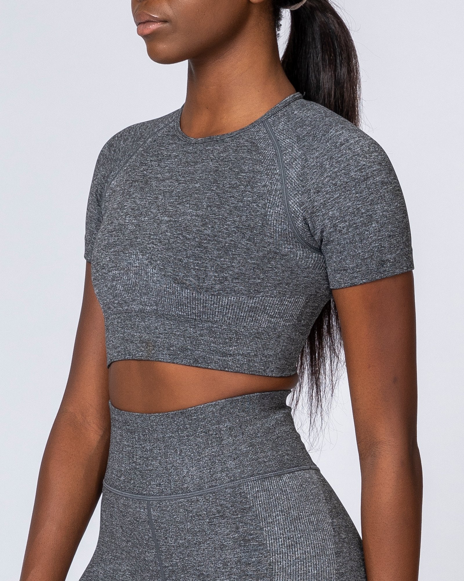 Classic Seamless Tee - Charcoal Marl-Tops-XS-MNAPPRL9282-MNAPPRL9282-8-Muscle Nation
