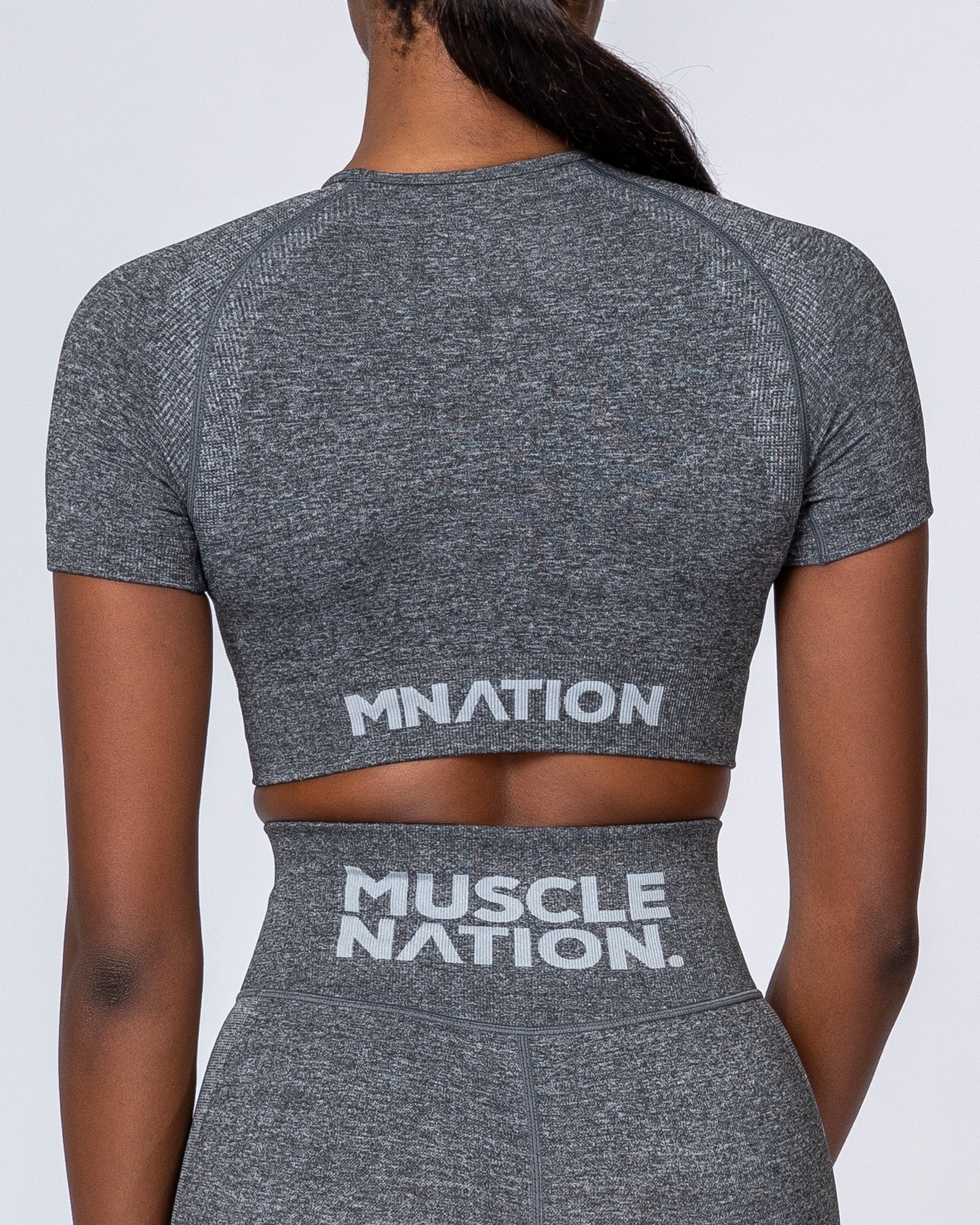 Classic Seamless Tee - Charcoal Marl-Tops-XS-MNAPPRL9282-MNAPPRL9282-9-Muscle Nation