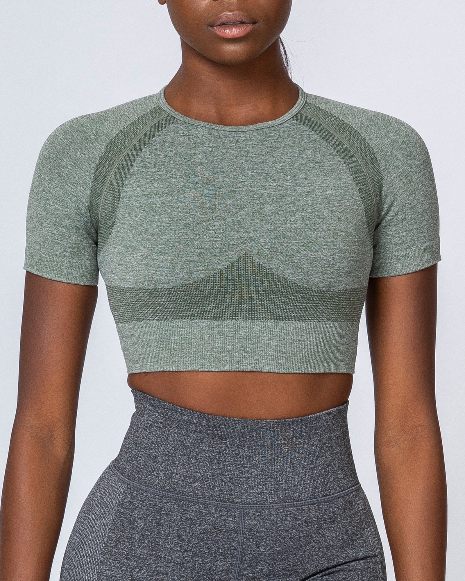 Classic Seamless Tee - Khaki Marl-Tops-XS-MNAPPRL9294-MNAPPRL9294-11-Muscle Nation