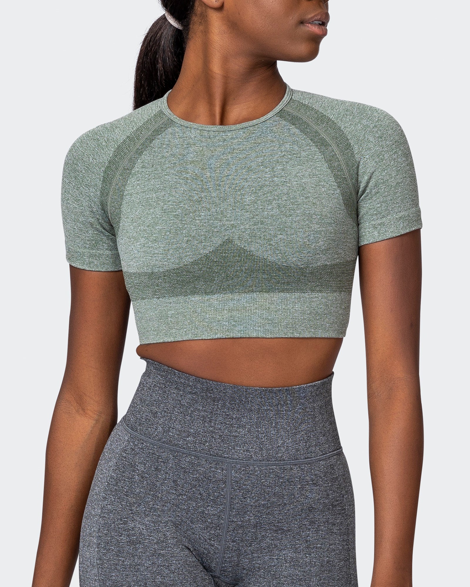 Classic Seamless Tee - Khaki Marl-Tops-XS-MNAPPRL9294-MNAPPRL9294-14-Muscle Nation