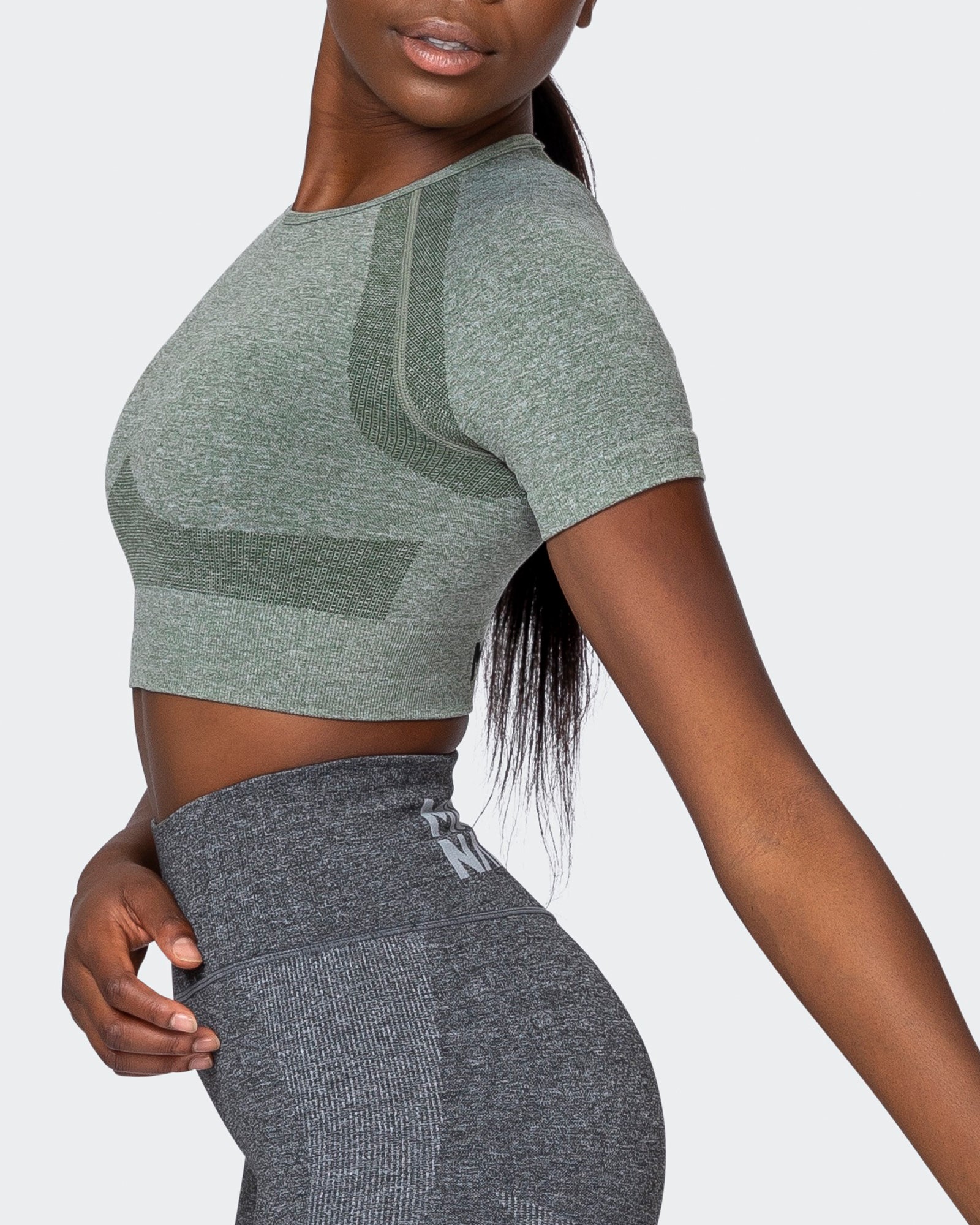 Classic Seamless Tee - Khaki Marl-Tops-XS-MNAPPRL9294-MNAPPRL9294-15-Muscle Nation