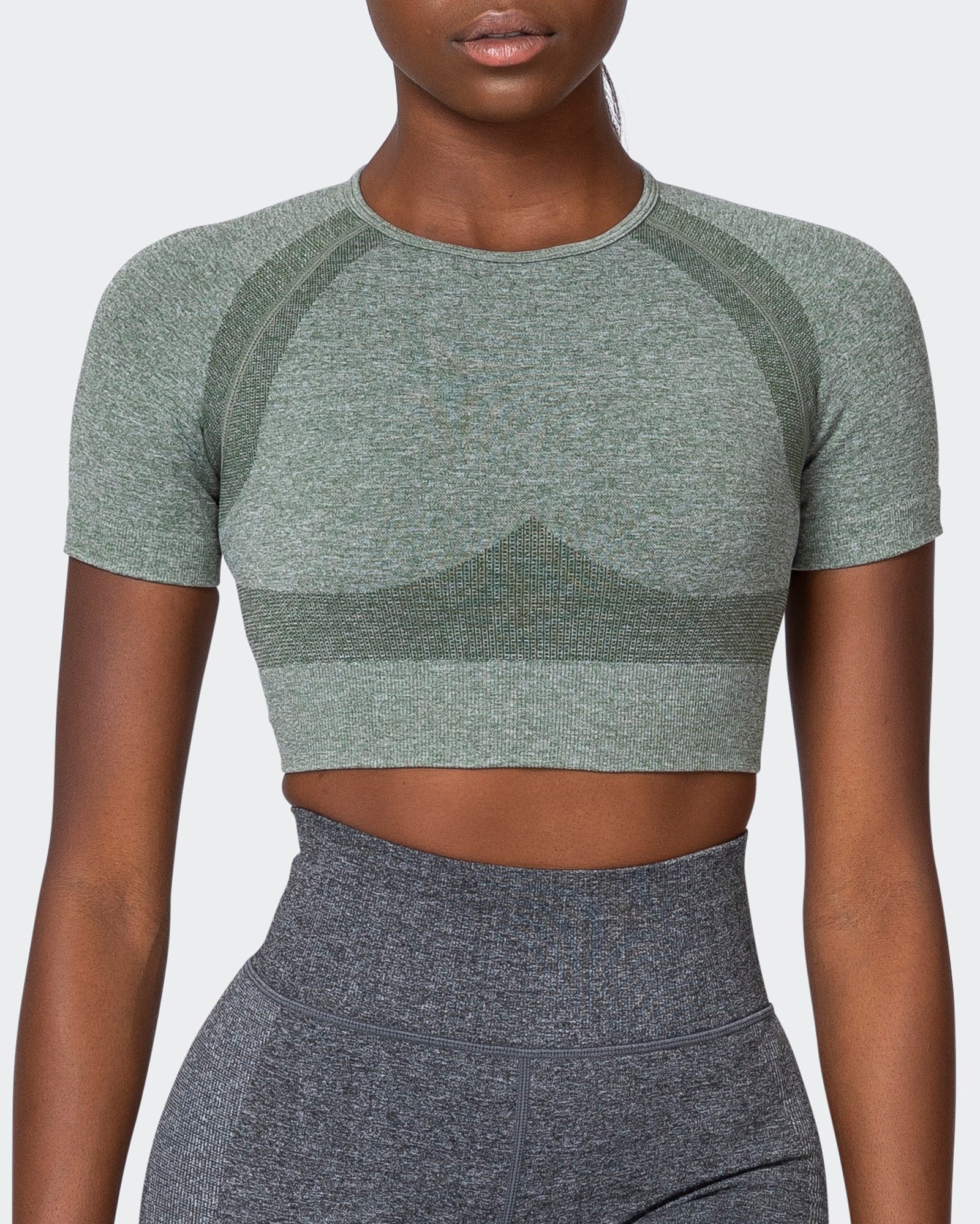Classic Seamless Tee - Khaki Marl-Tops-XS-MNAPPRL9294-MNAPPRL9294-16-Muscle Nation