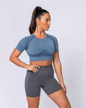 Classic Seamless Tee - Navy Marl-Tops-XS-MNAPPRL9288-MNAPPRL9288-1-Muscle Nation