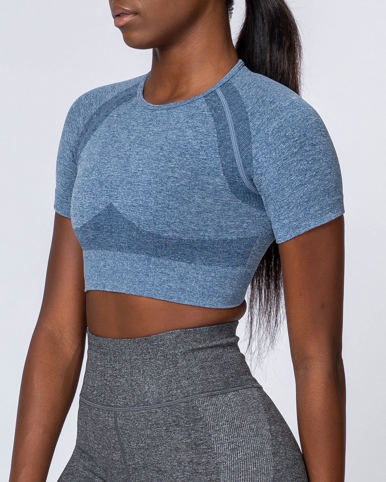 Classic Seamless Tee - Navy Marl-Tops-XS-MNAPPRL9288-MNAPPRL9288-6-Muscle Nation