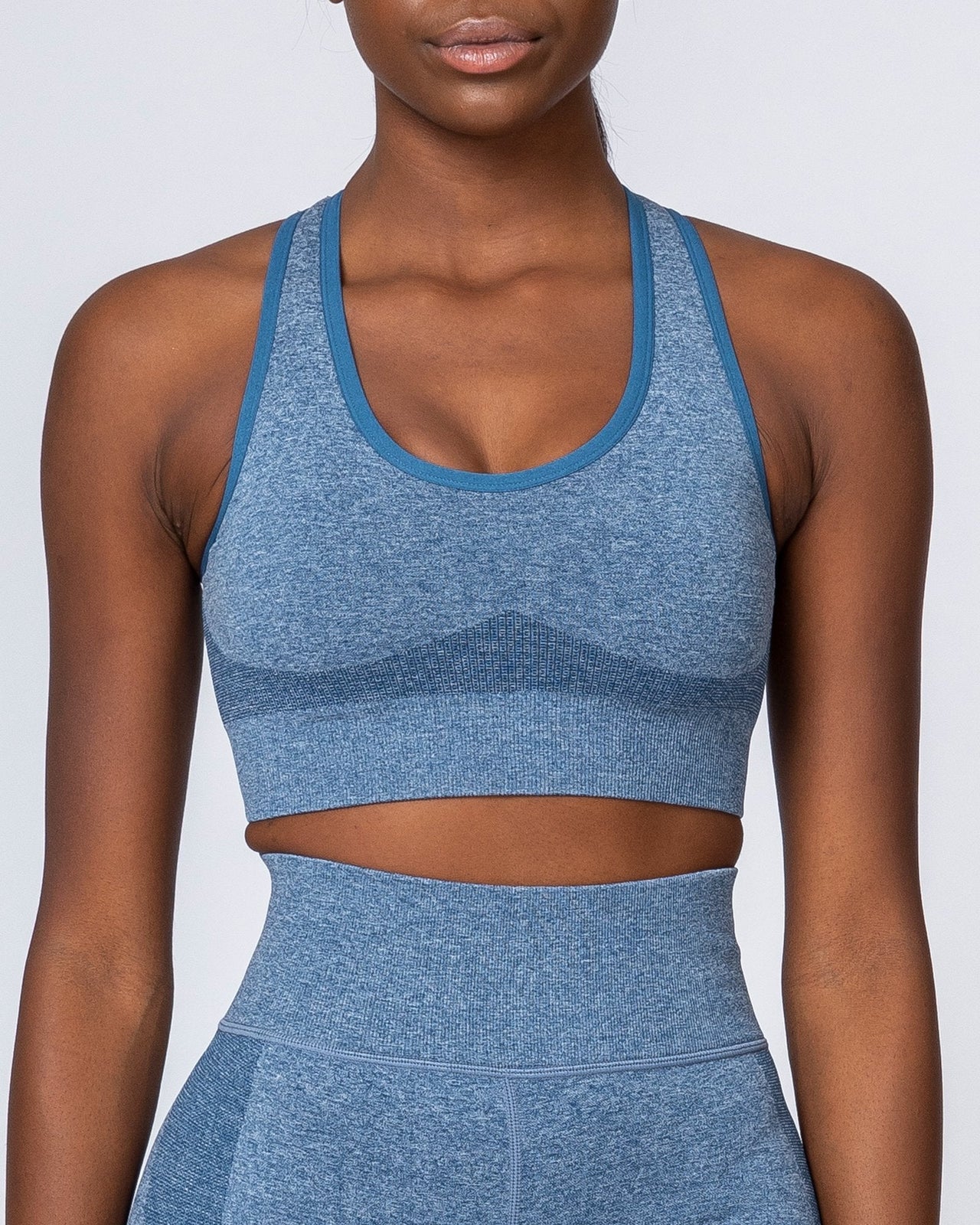 Comfort Seamless Bra - Navy Marl-Sports Bras-XS-MNAPPRL9234-MNAPPRL9234-9-Muscle Nation