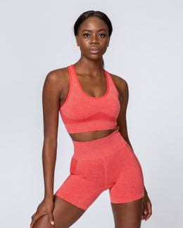 Comfort Seamless Bra - Poppy Marl-Sports Bras-XS-MNAPPRL9246-MNAPPRL9246-1-Muscle Nation
