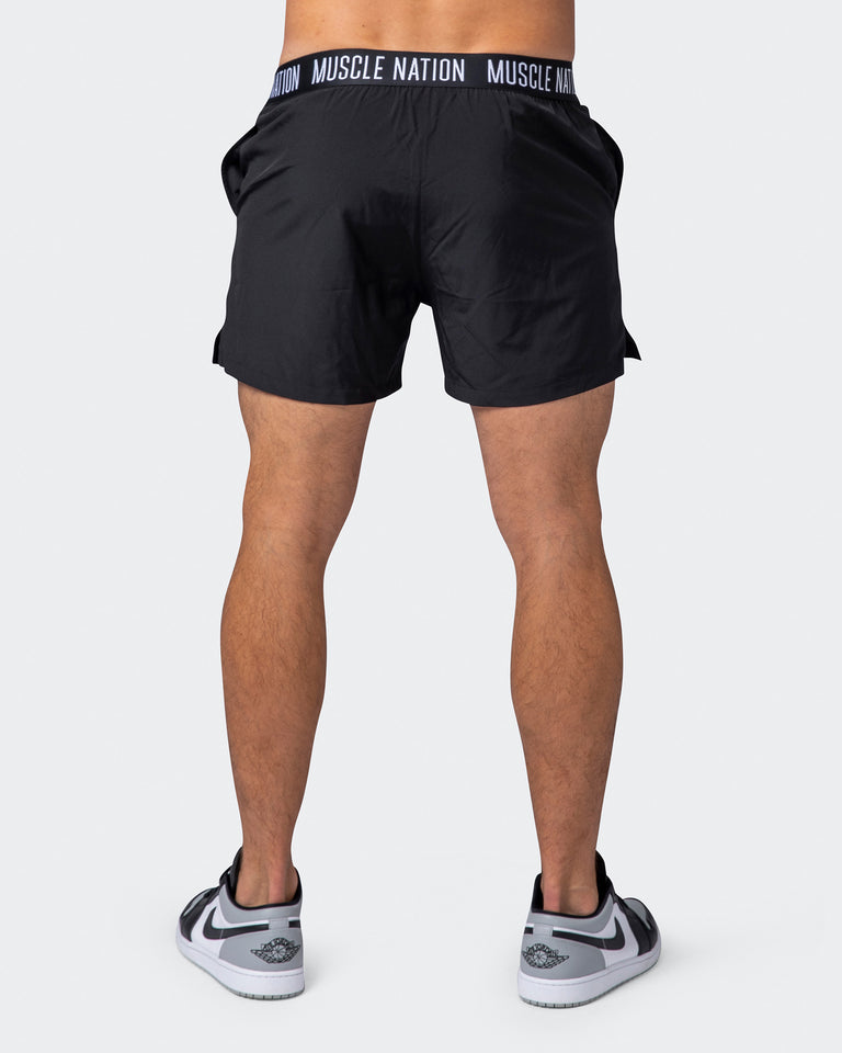 Level Up Training Shorts - Black-Shorts-S-072215BLK-S-MNAPPRL16707-6-Muscle Nation