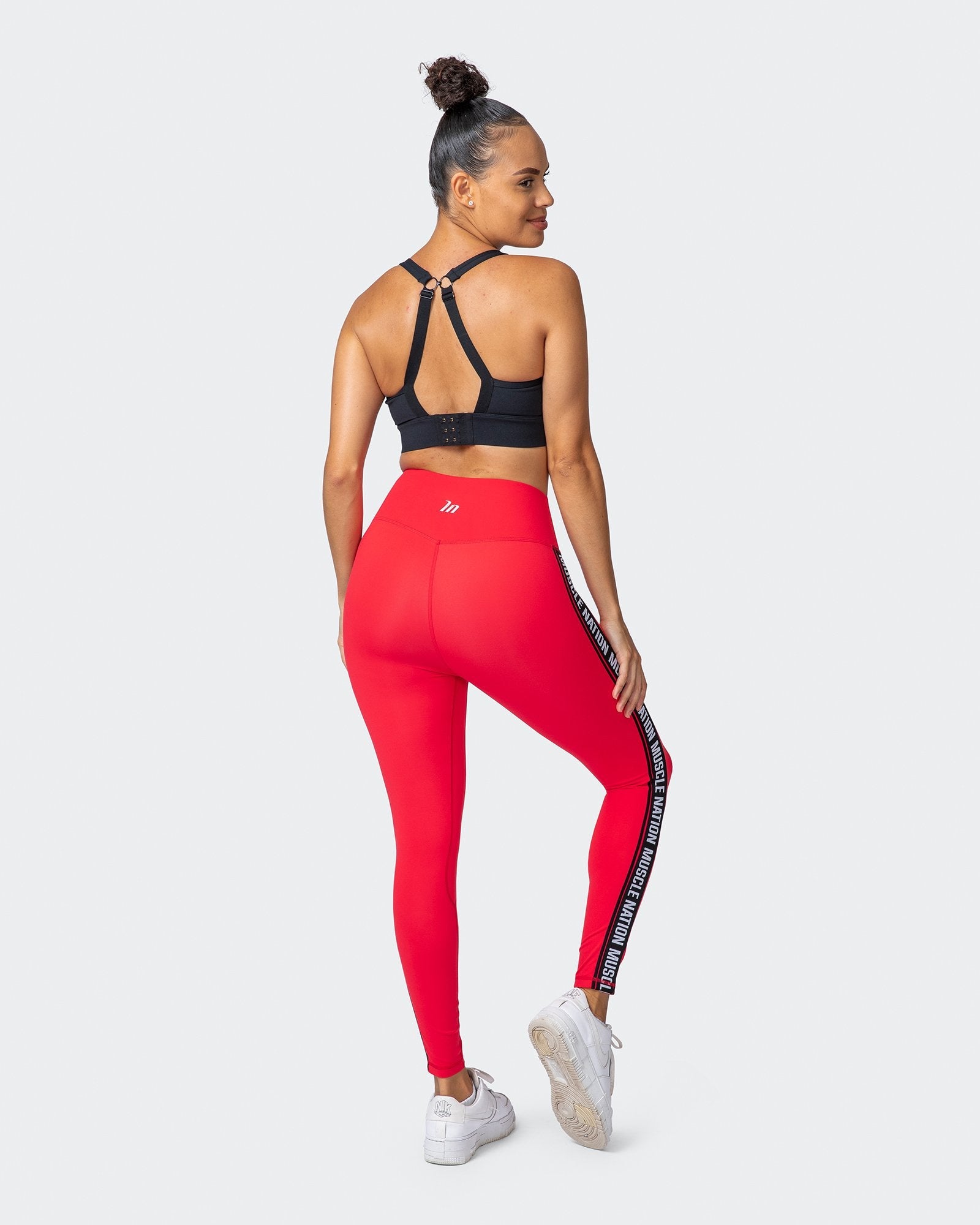 Dynamic Ankle Length Leggings - Hot Red-Leggings-XXS-112107HRED-XXS-MNAPPRL11909-6-Muscle Nation