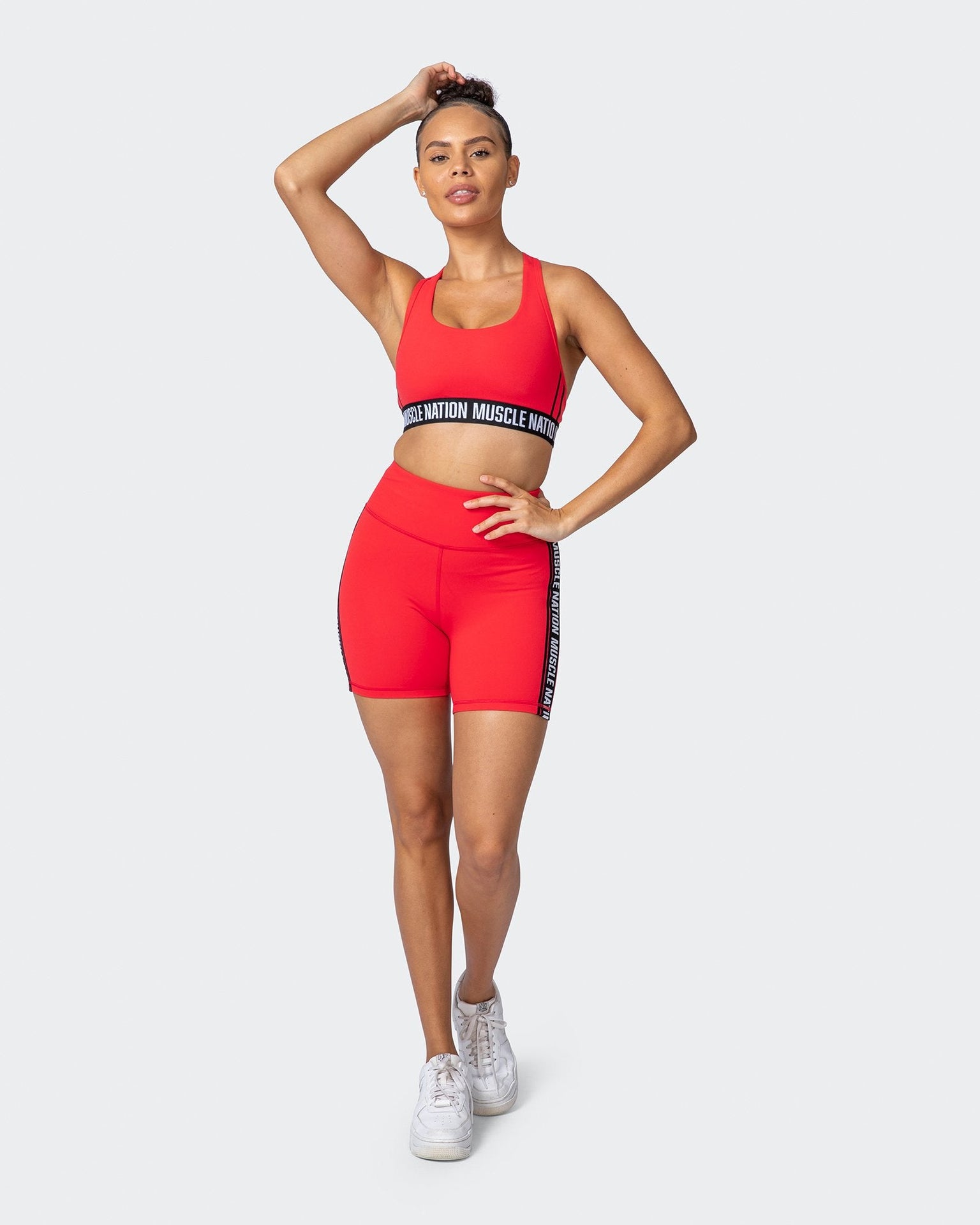 Dynamic Bike Shorts - Hot Red-Shorts-XXS-112106HRED-XXS-MNAPPRL11888-9-Muscle Nation