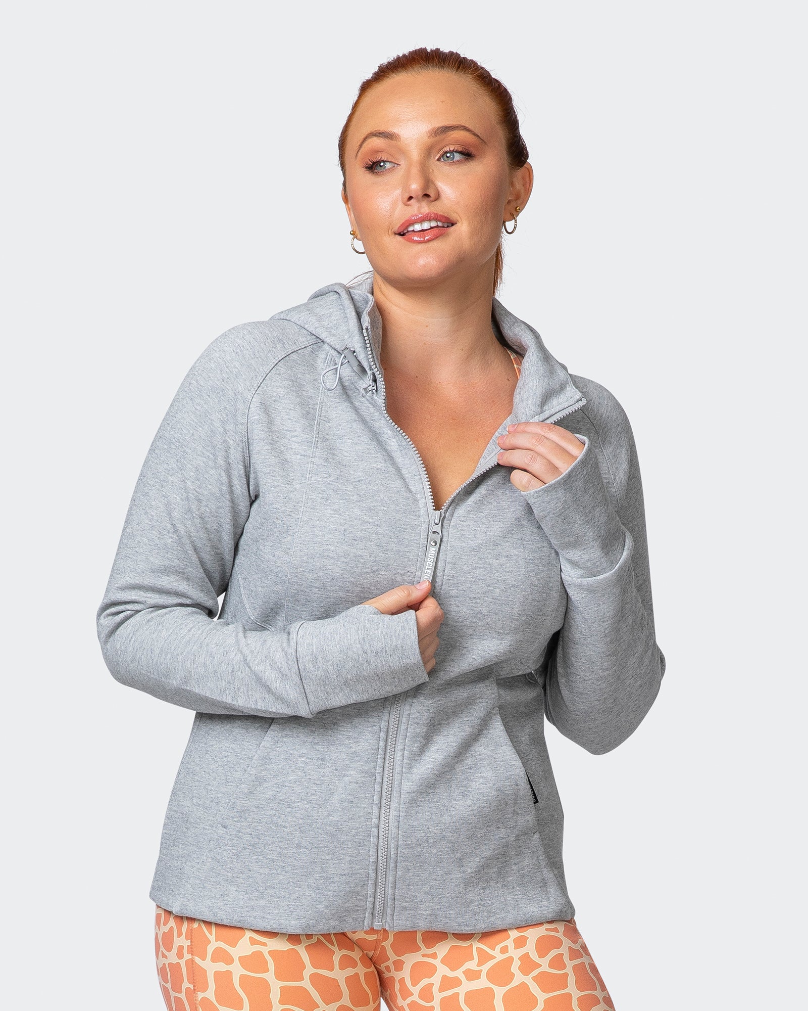 Dynamic Zip Through Jacket - Light Grey Marl-Jackets-XXS-032212LTGRYMRL-XXS-MNAPPRL13787-1-Muscle Nation