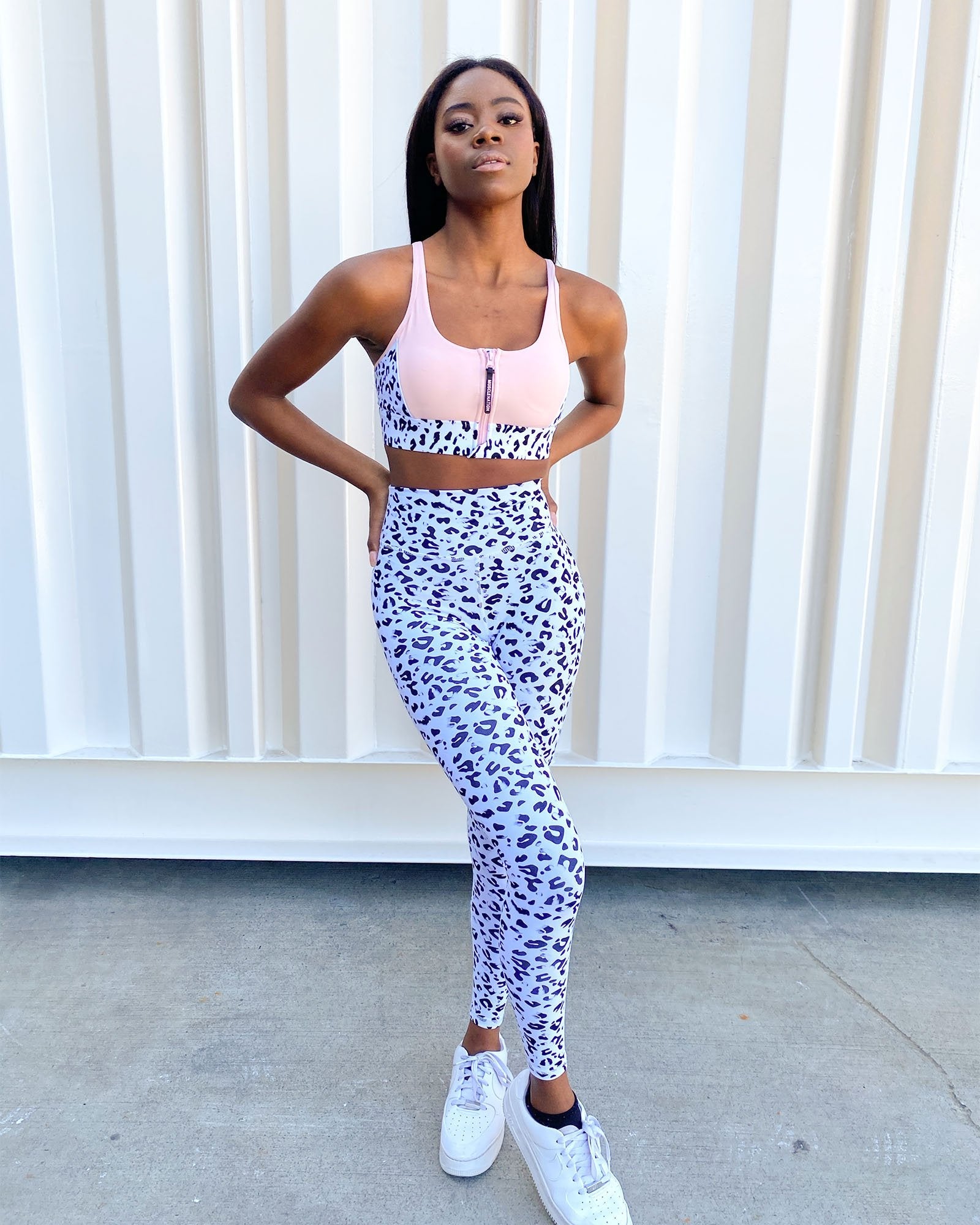 Signature Full Length Scrunch Leggings - Snow Leopard-Leggings-XXS-MNAPPRL7556-MNAPPRL7556-3-Muscle Nation