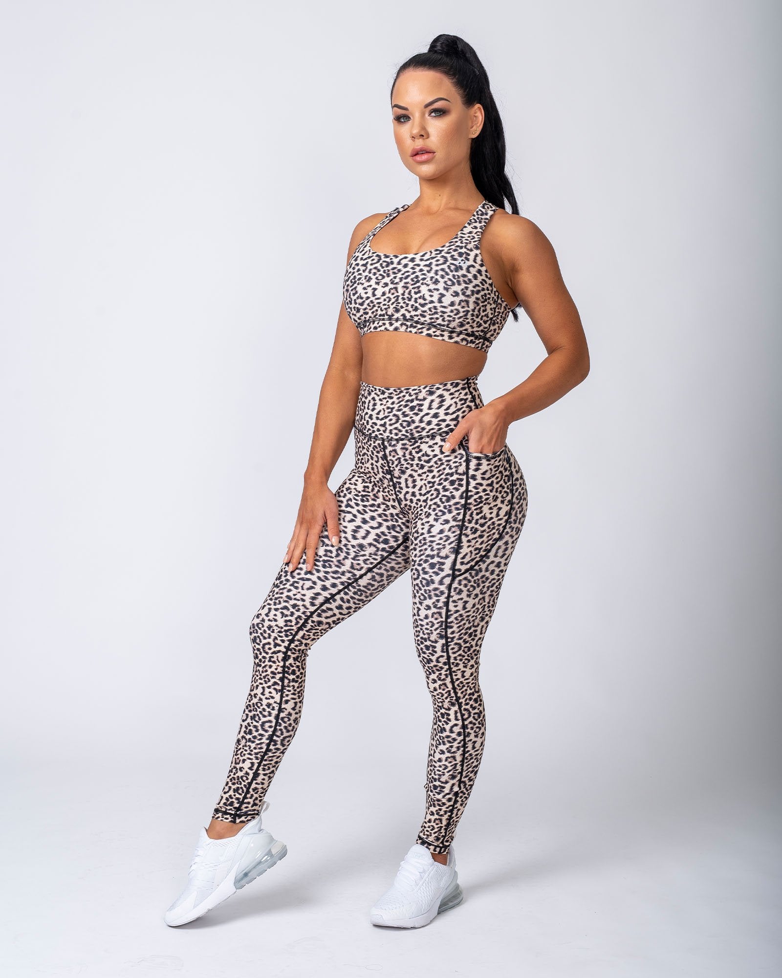 Full Length Pocket Leggings - Yellow Leopard-Leggings-XS-MNAPPRL6772-MNAPPRL6772-6-Muscle Nation