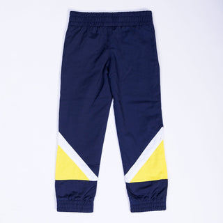 Kids MN Retro Tracksuit Pants - Navy / Yellow-Kids-2-MNAPPRL4542-MNAPPRL4542-2-Muscle Nation