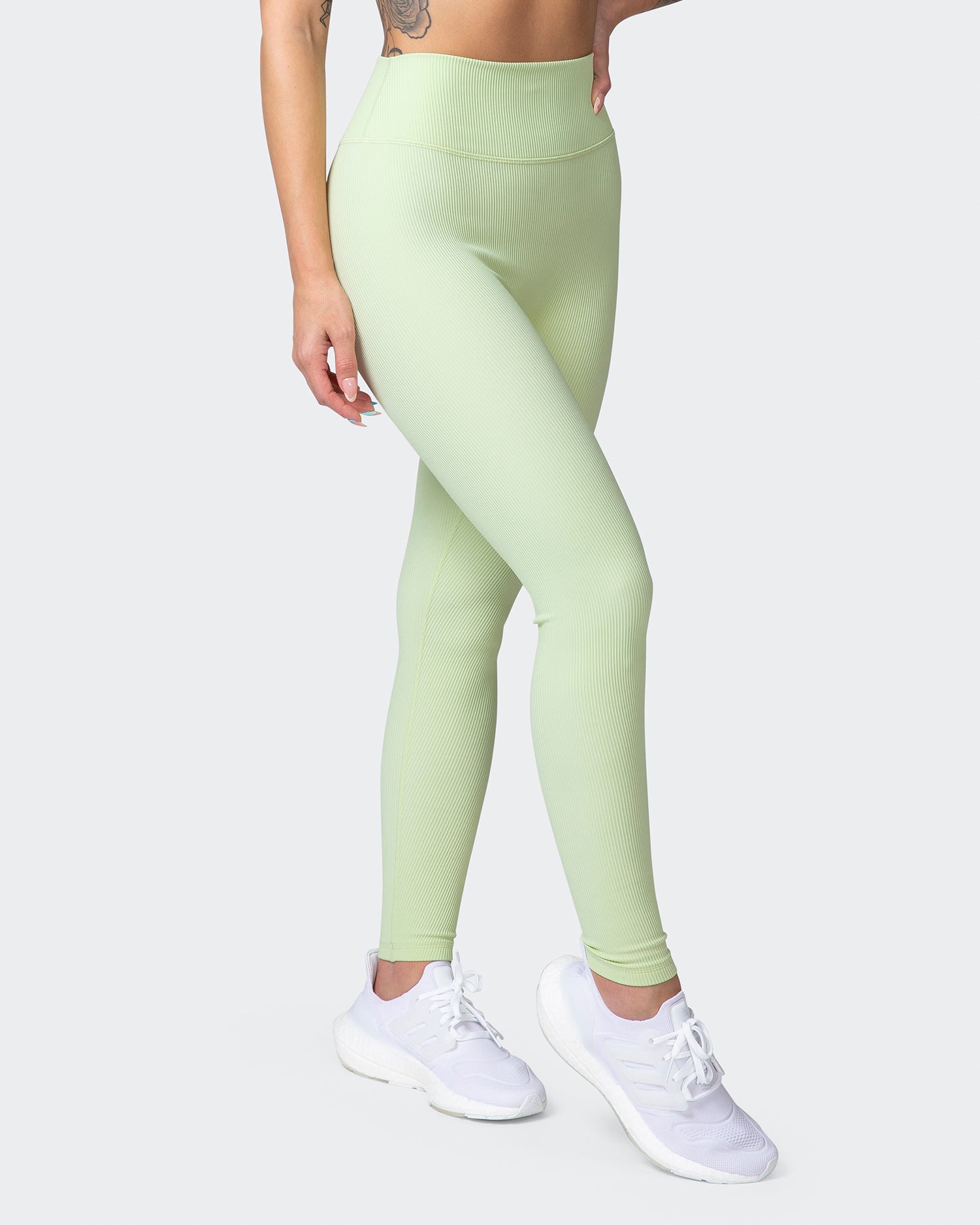 Zero Rise Rib Ankle Length Leggings - Minty-Leggings-XXS-042205MNTY-XXS-MNAPPRL14494-1-Muscle Nation