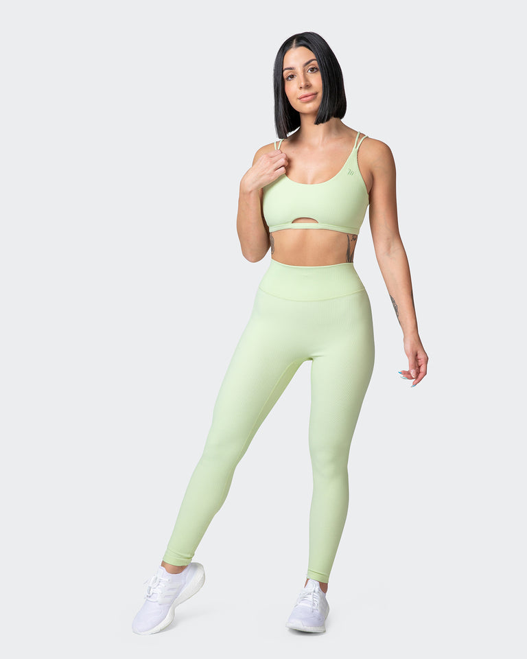 Zero Rise Rib Ankle Length Leggings - Minty-Leggings-XXS-042205MNTY-XXS-MNAPPRL14494-7-Muscle Nation
