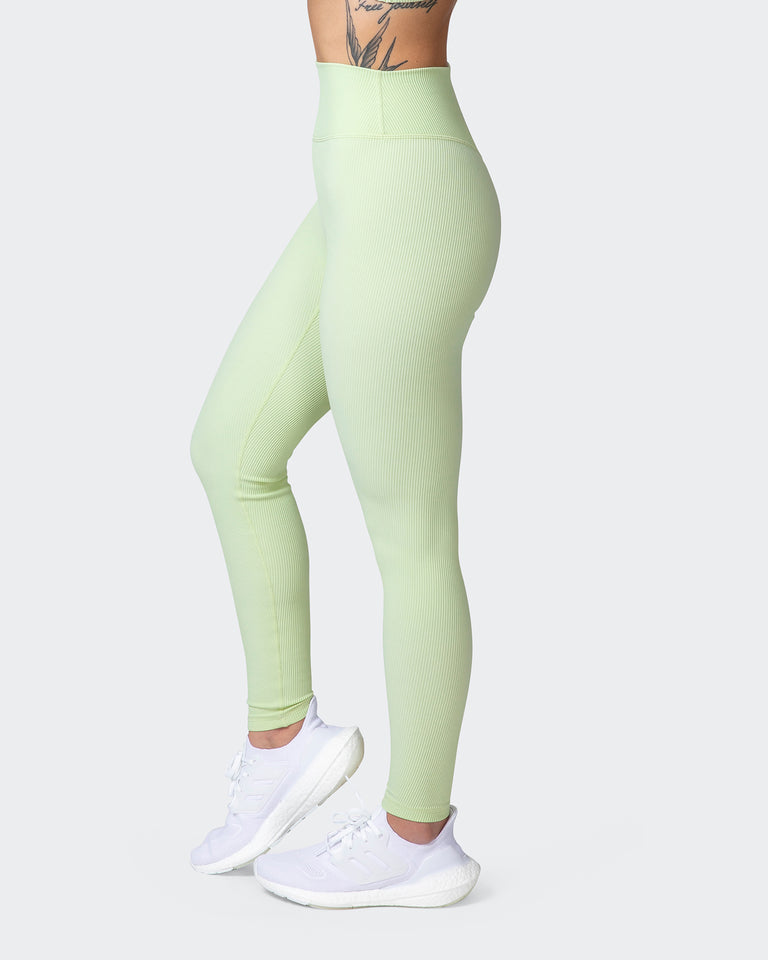 Zero Rise Rib Ankle Length Leggings - Minty-Leggings-XXS-042205MNTY-XXS-MNAPPRL14494-4-Muscle Nation