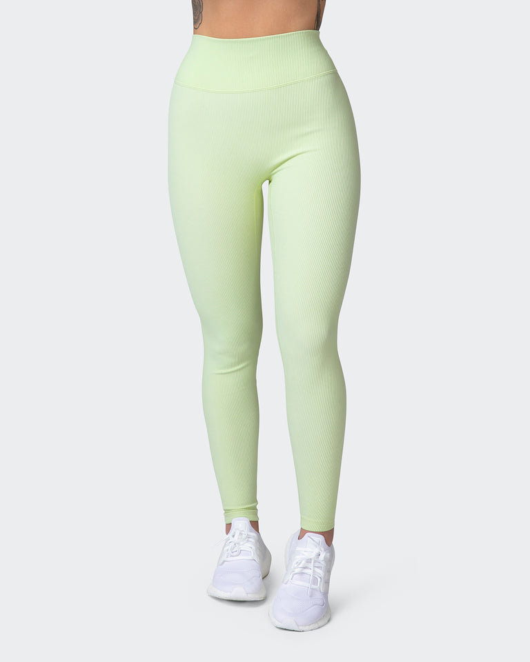 Zero Rise Rib Ankle Length Leggings - Minty-Leggings-XXS-042205MNTY-XXS-MNAPPRL14494-2-Muscle Nation