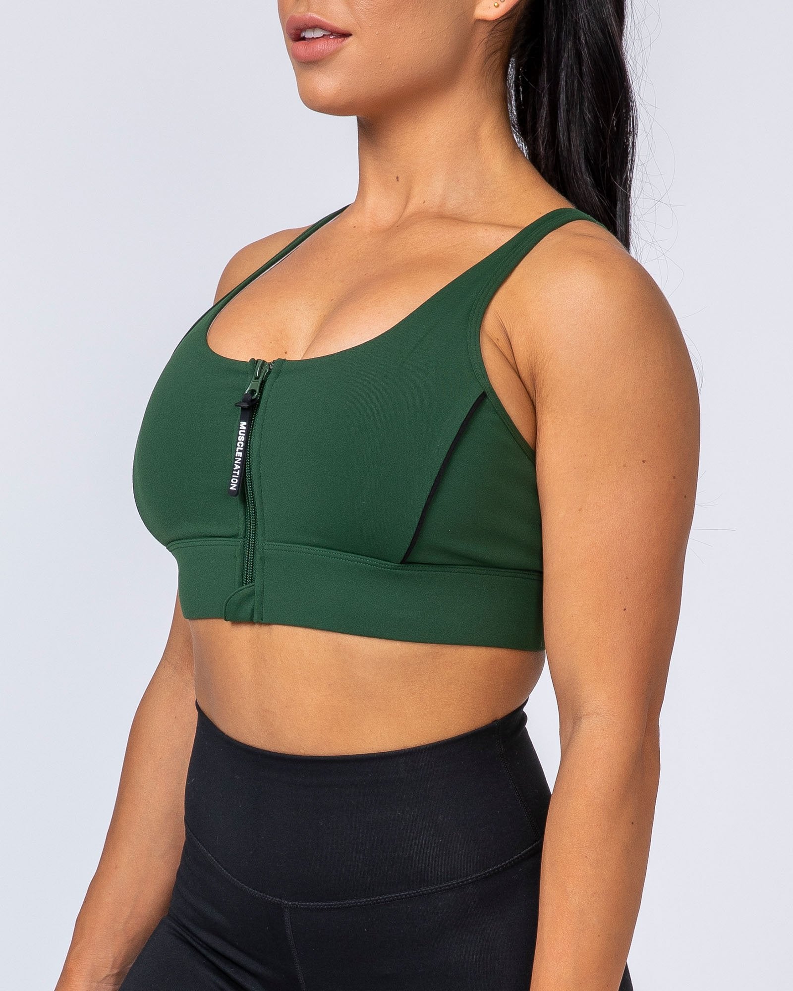 Locked & Loaded Bra - Moss-Sports Bras-XS-MNAPPRL6904-MNAPPRL6904-6-Muscle Nation
