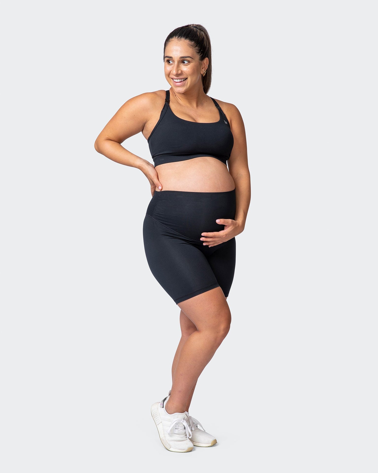 Maternity Everyday Bike Short - Black-Shorts-XS-032214BLK-XS-MNAPPRL13830-8-Muscle Nation