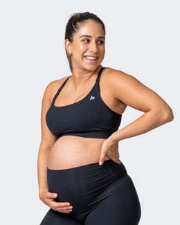 MN Everyday Maternity Bra - Black-Sports Bras-XS-032213BLK-XS-MNAPPRL13794-1-Muscle Nation
