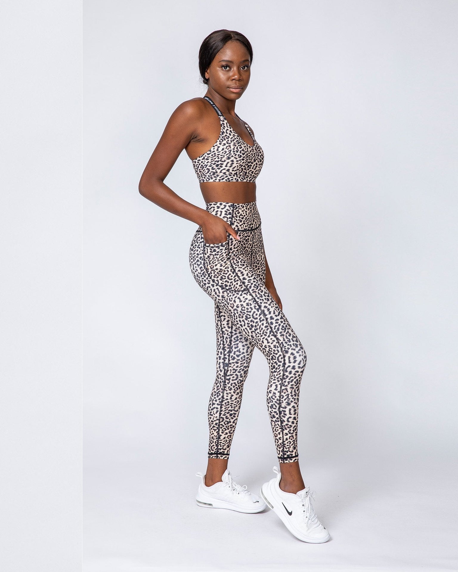 Motion Pocket Ankle Length - Yellow Leopard-Leggings-XXS-MNAPPRL9423-MNAPPRL9423-8-Muscle Nation