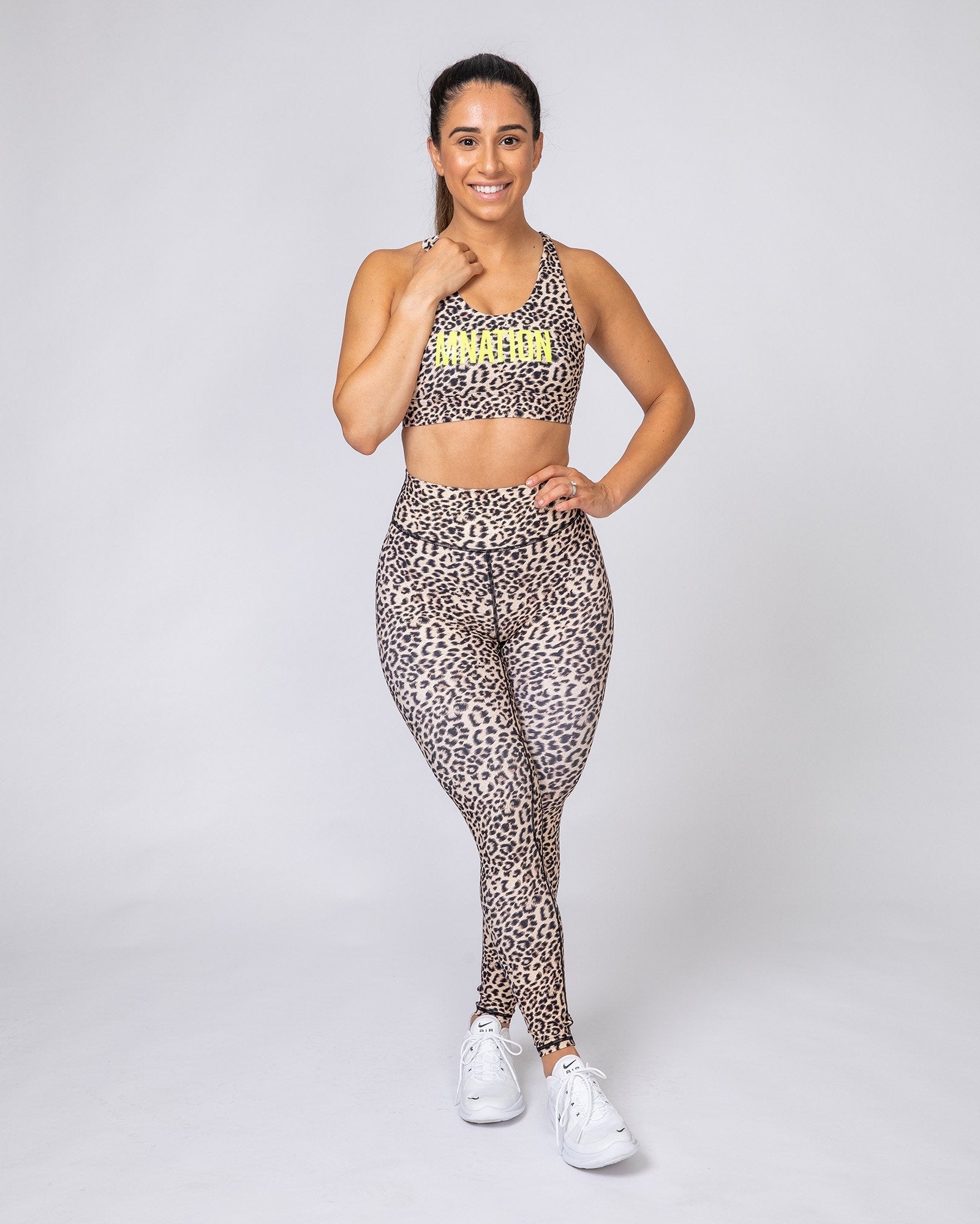 Motion Sculpt Bra - Yellow Leopard-Sports Bras-XS-MNAPPRL8159-MNAPPRL8159-3-Muscle Nation