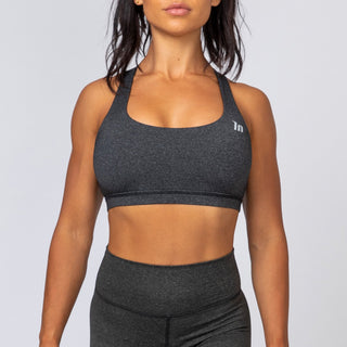 Power Bra - Heather Black-Sports Bras-XS-MNAPPRL6106-MNAPPRL6106-2-Muscle Nation