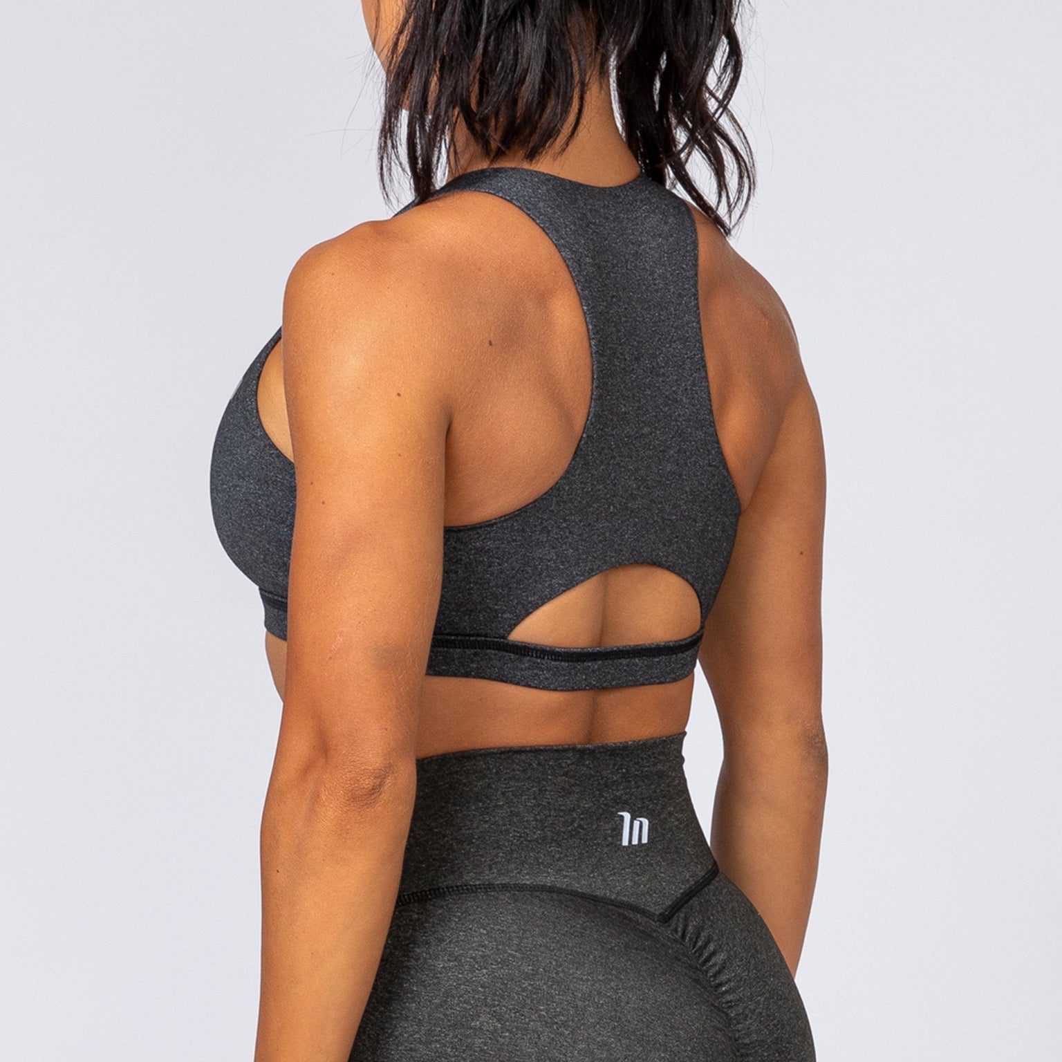 Power Bra - Heather Black-Sports Bras-XS-MNAPPRL6106-MNAPPRL6106-3-Muscle Nation