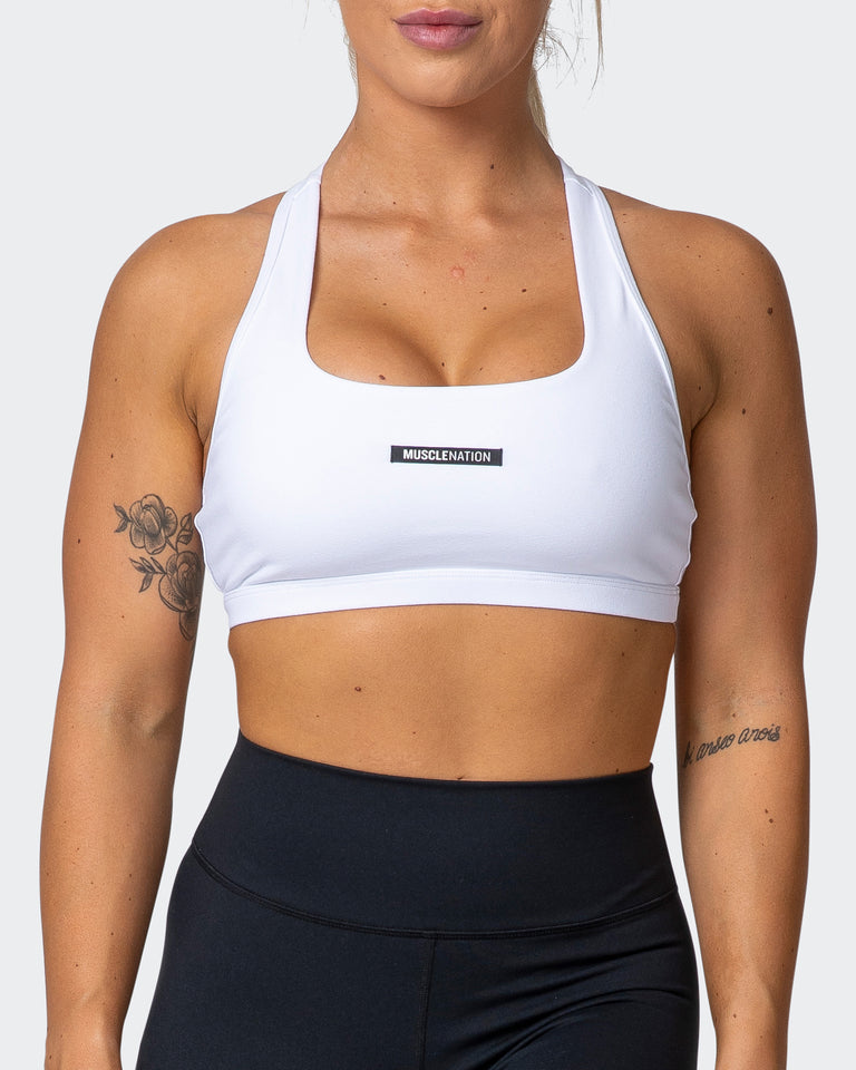 Flex Bra - White-Sports Bras-XS-042203WHT-XS-MNAPPRL14395-2-Muscle Nation
