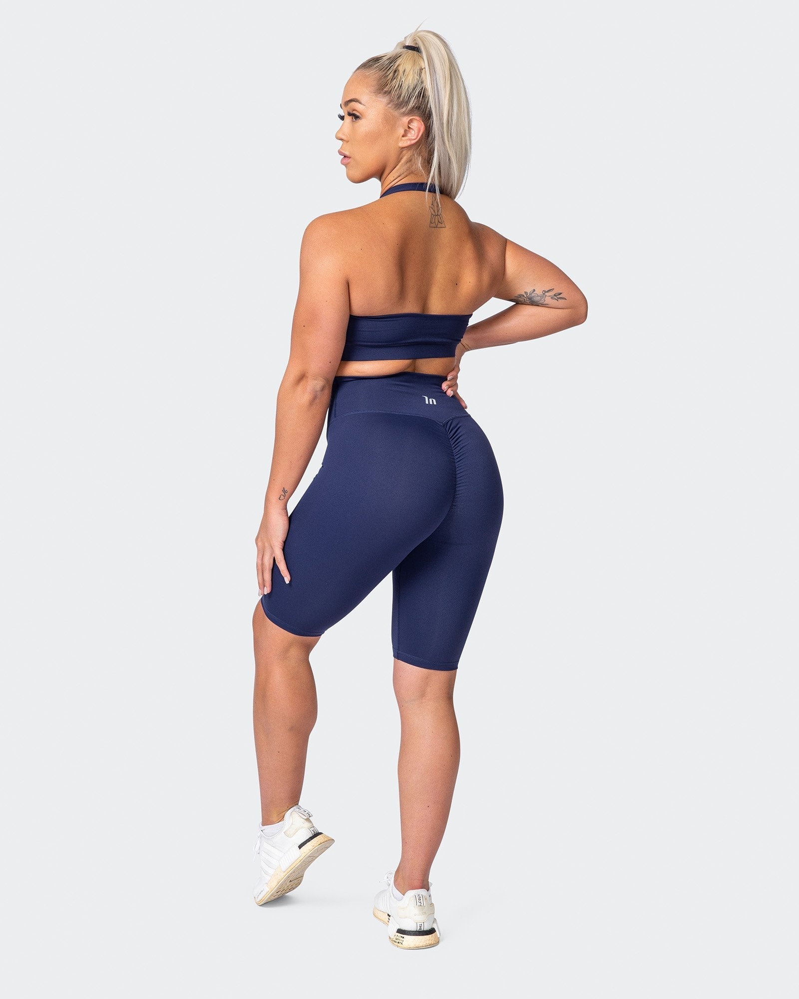 Signature Referee Length High Waist Scrunch - Midnight-Shorts-XXS-MNAPPRL10228-MNAPPRL10228-3-Muscle Nation