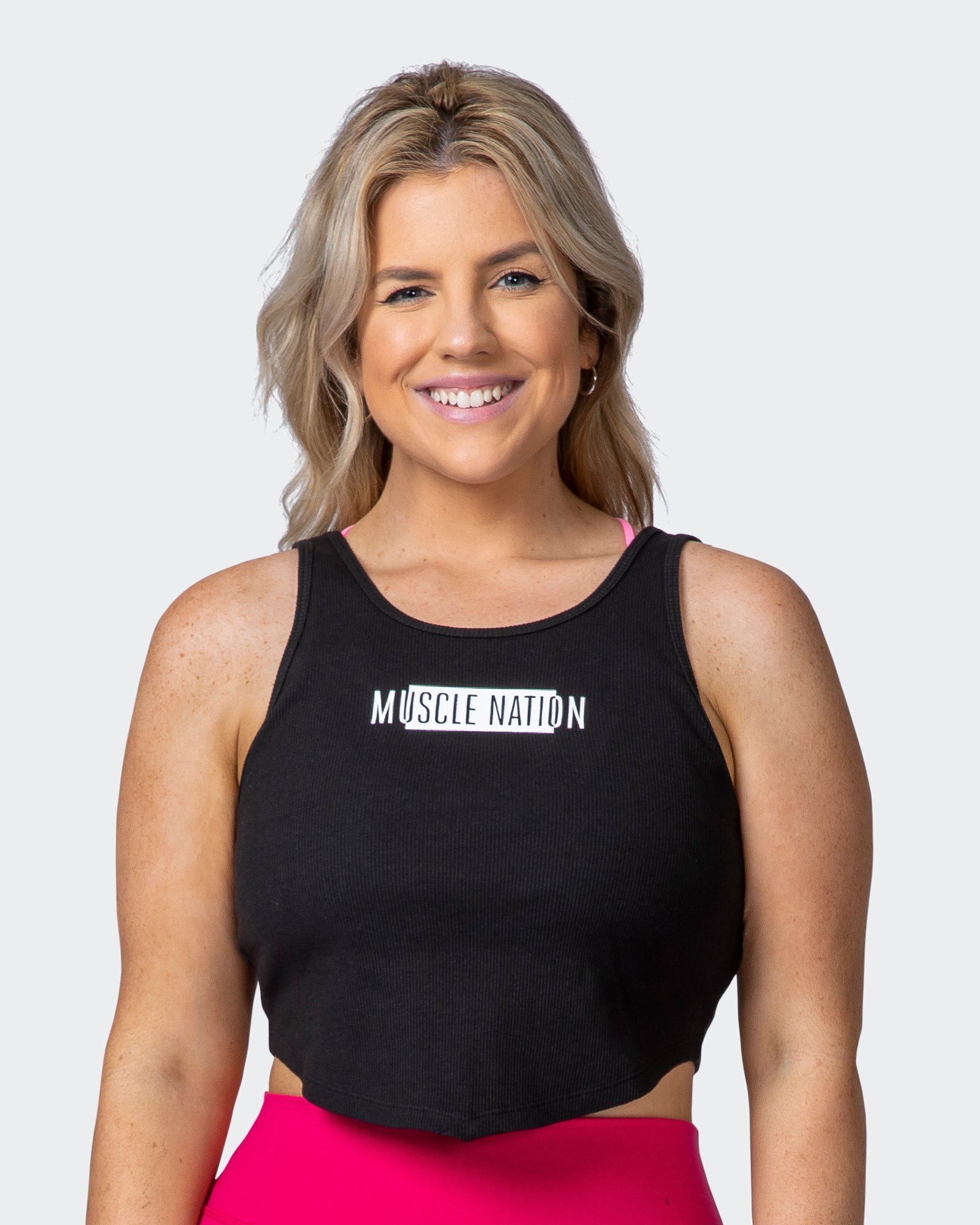 Scorching Hot Ribbed Tank - Black - Muscle Nation