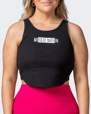 Scorching Hot Ribbed Tank - Black-Tops-XXS-012209BLK-XXS-MNAPPRL13183-2-Muscle Nation