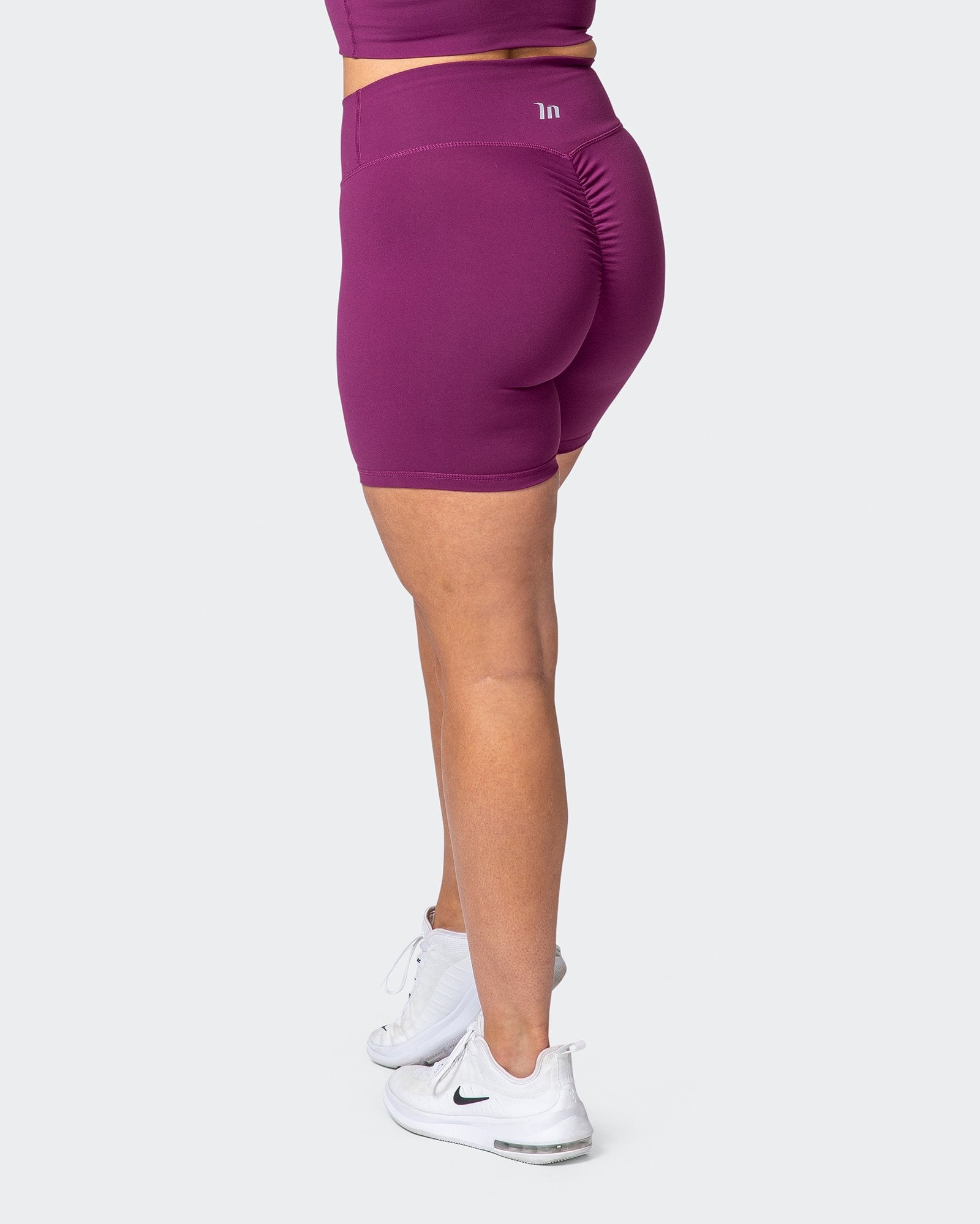 Signature Scrunch Bike Shorts - Boysenberry-Shorts-XXS-MNAPPRL10302-MNAPPRL10302-3-Muscle Nation