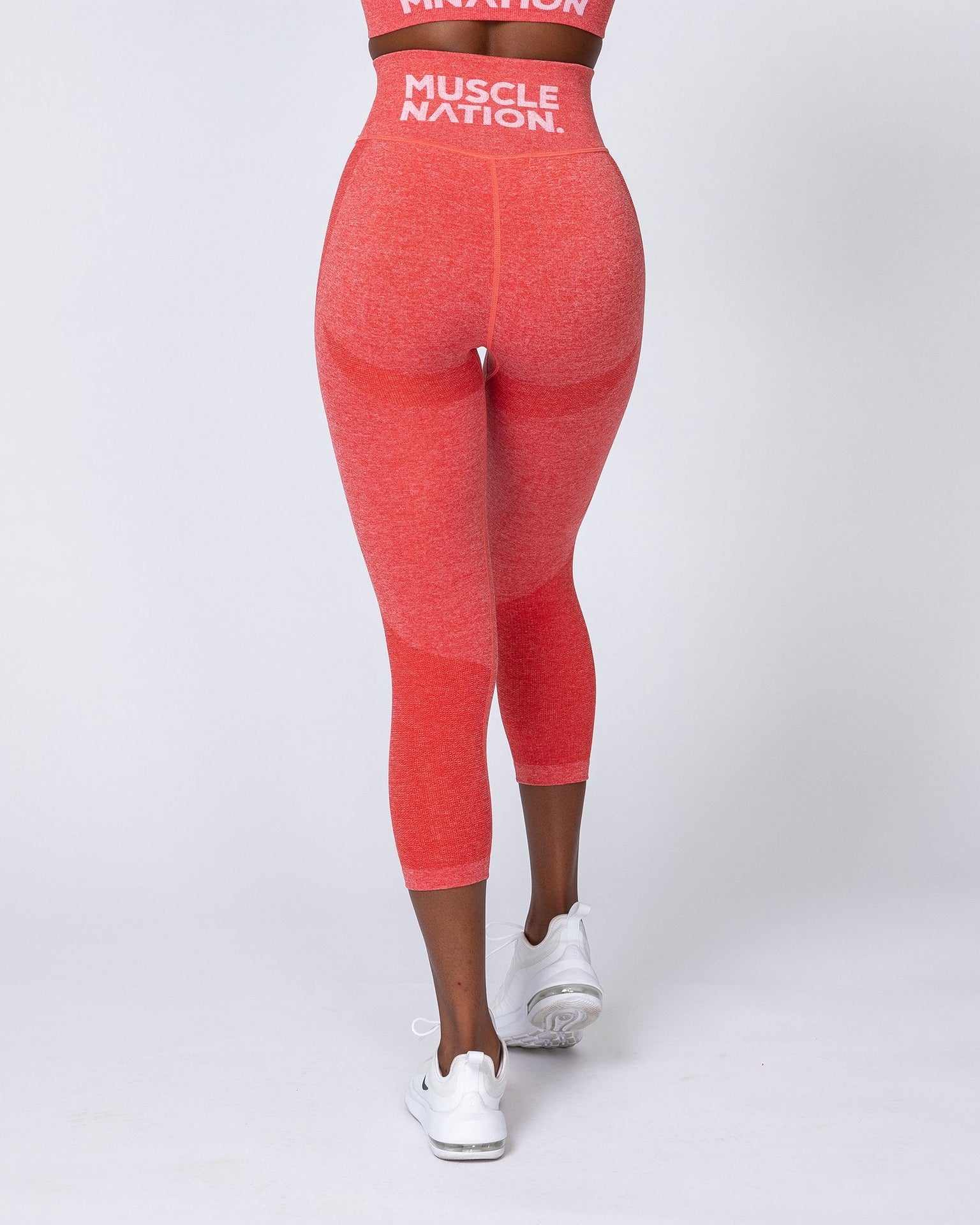 Shape Up Seamless 7/8 Leggings - Poppy Marl-Leggings-XS-MNAPPRL9174-MNAPPRL9174-1-Muscle Nation