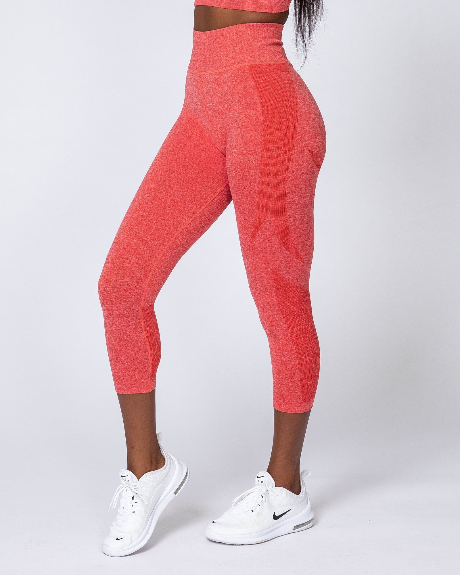 Shape Up Seamless 7/8 Leggings - Poppy Marl-Leggings-XS-MNAPPRL9174-MNAPPRL9174-5-Muscle Nation