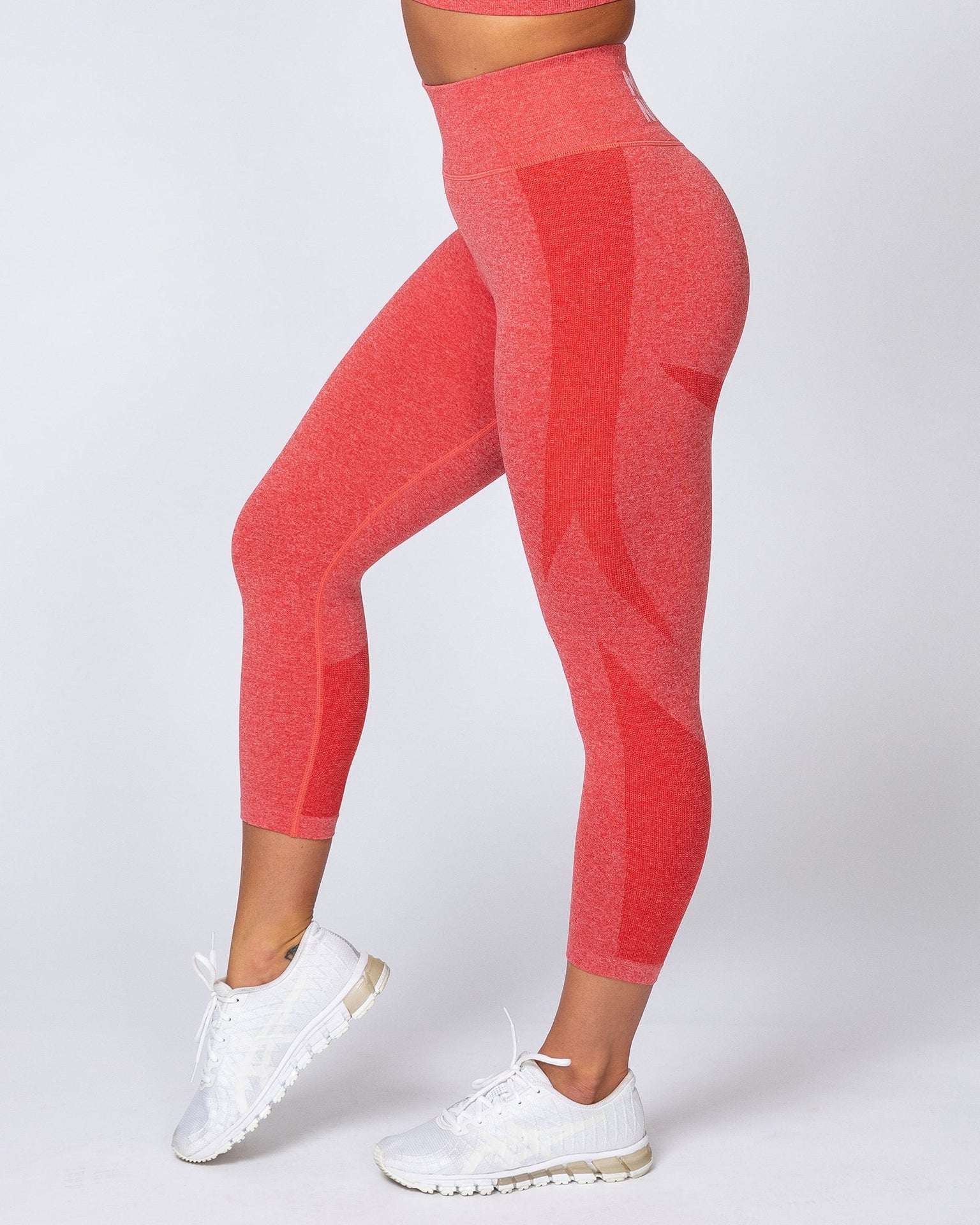 Shape Up Seamless 7/8 Leggings - Poppy Marl-Leggings-XS-MNAPPRL9174-MNAPPRL9174-9-Muscle Nation