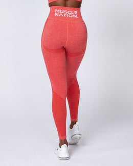 Shape Up Seamless Full Length Leggings - Poppy Marl-Leggings-XS-MNAPPRL9150-MNAPPRL9150-1-Muscle Nation