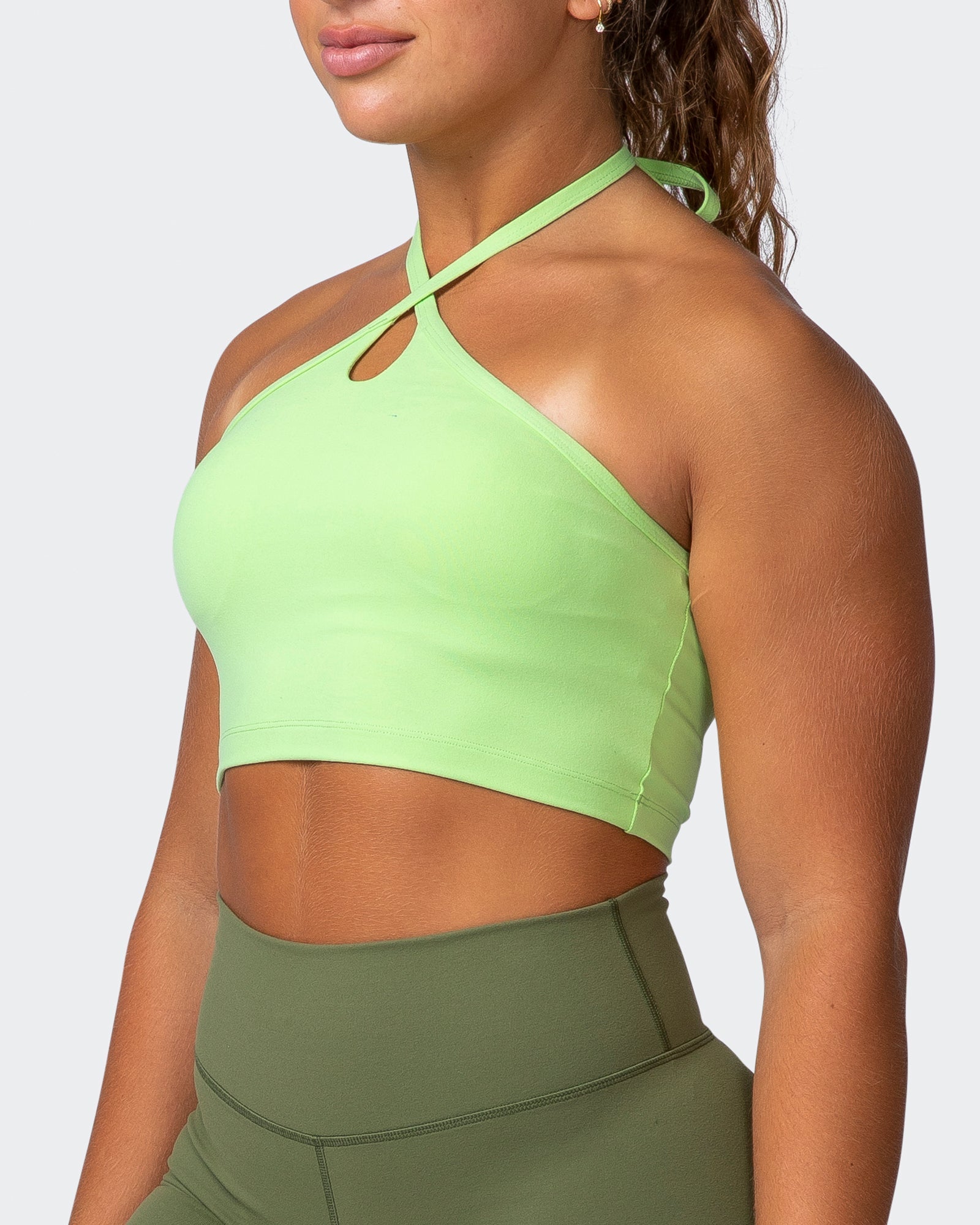 Shimmer Bra Tank Combo - Lime Flash-Sports Bras-XXS-012208LMFLSH-XXS-MNAPPRL13148-3-Muscle Nation