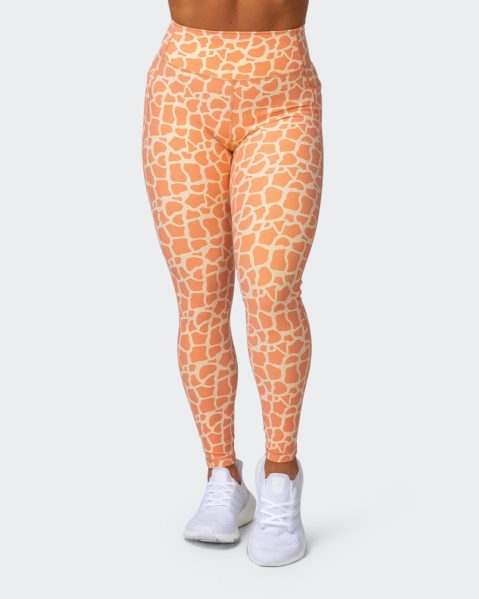 Signature Pocket Ankle Length Leggings - Paradise Giraffe Print-Leggings-XXS-032209PARGIR-XXS-MNAPPRL13724-2-Muscle Nation